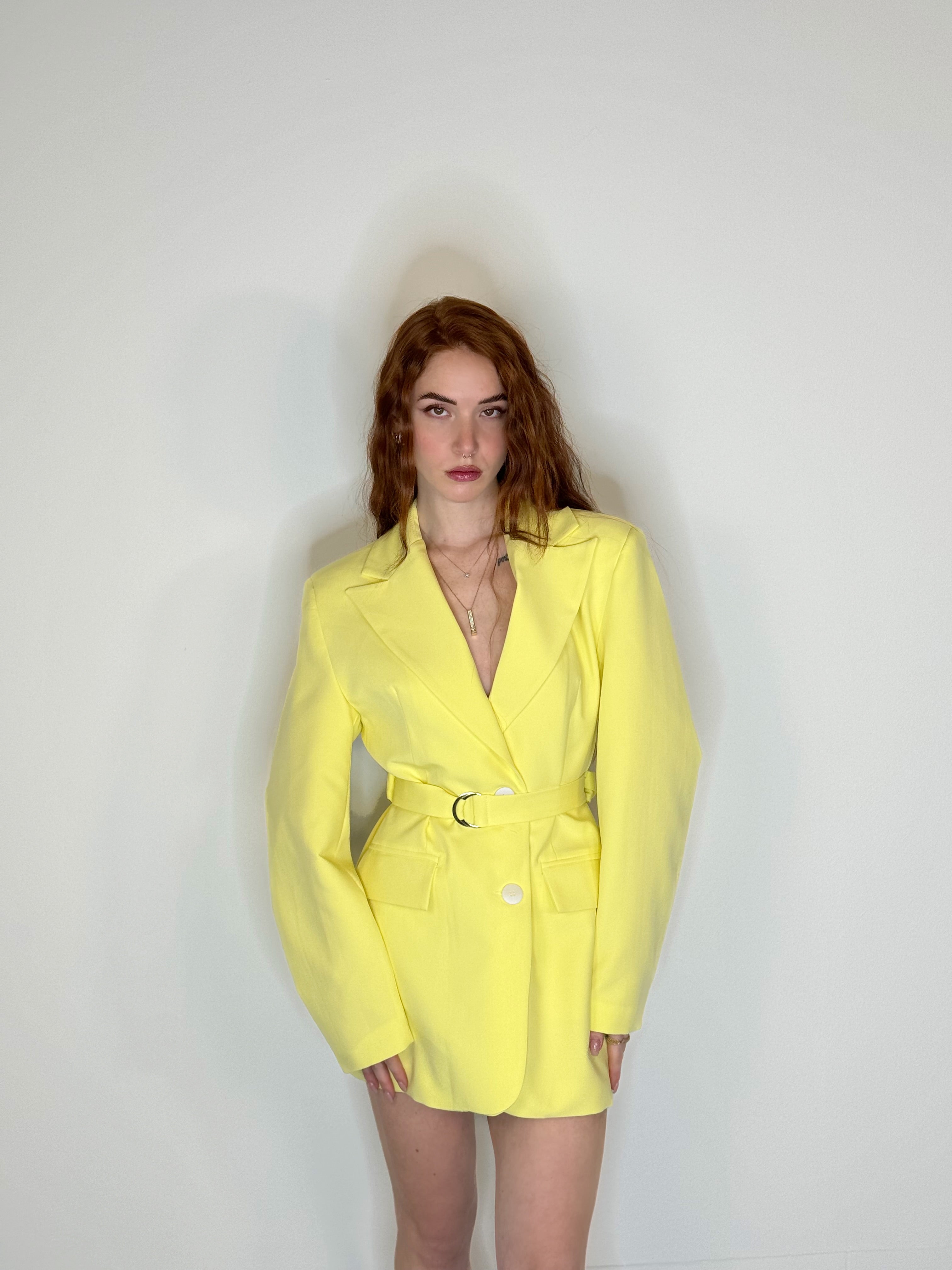 Blazer dress Lumina lemon