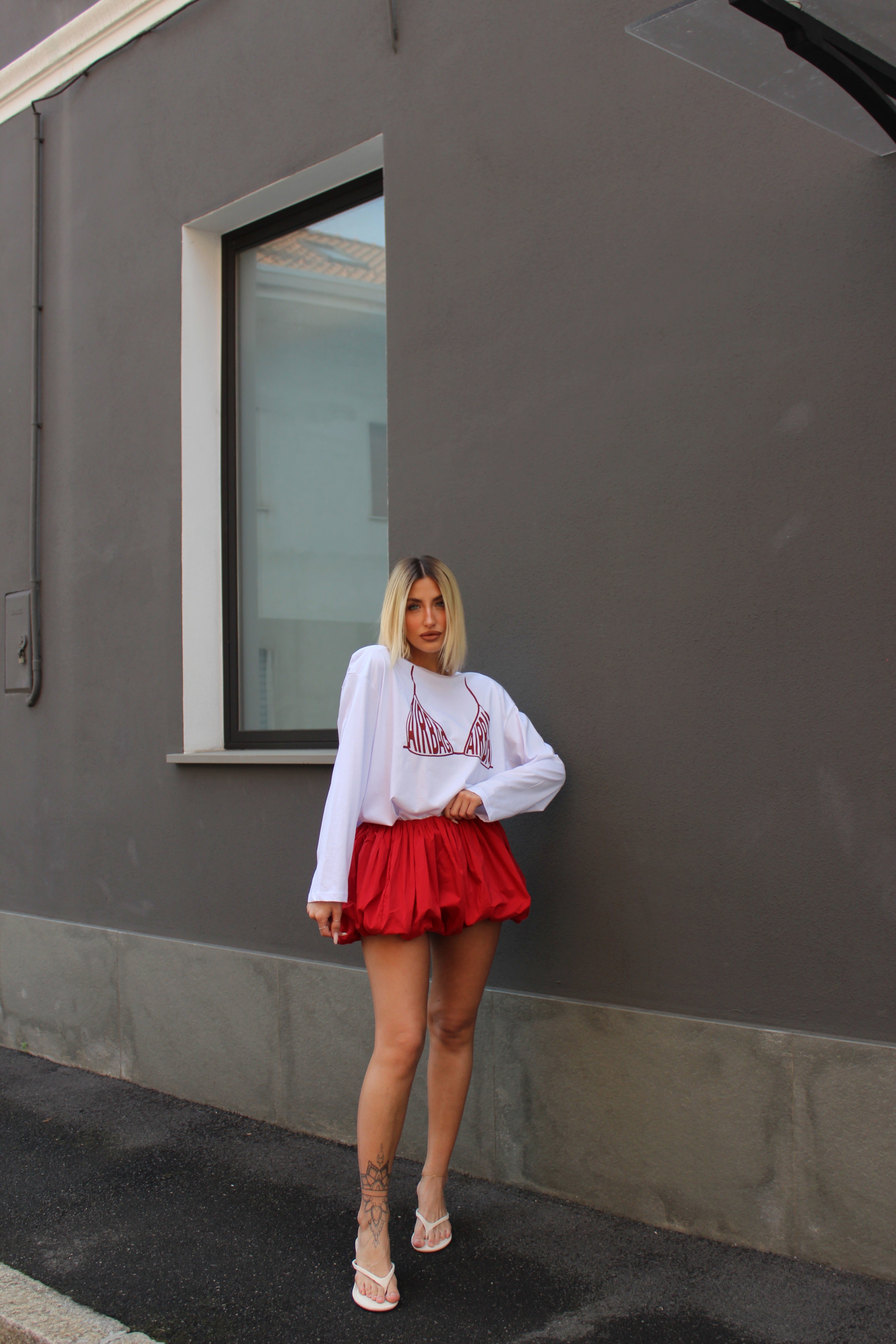 Minigonna ballon Rosso