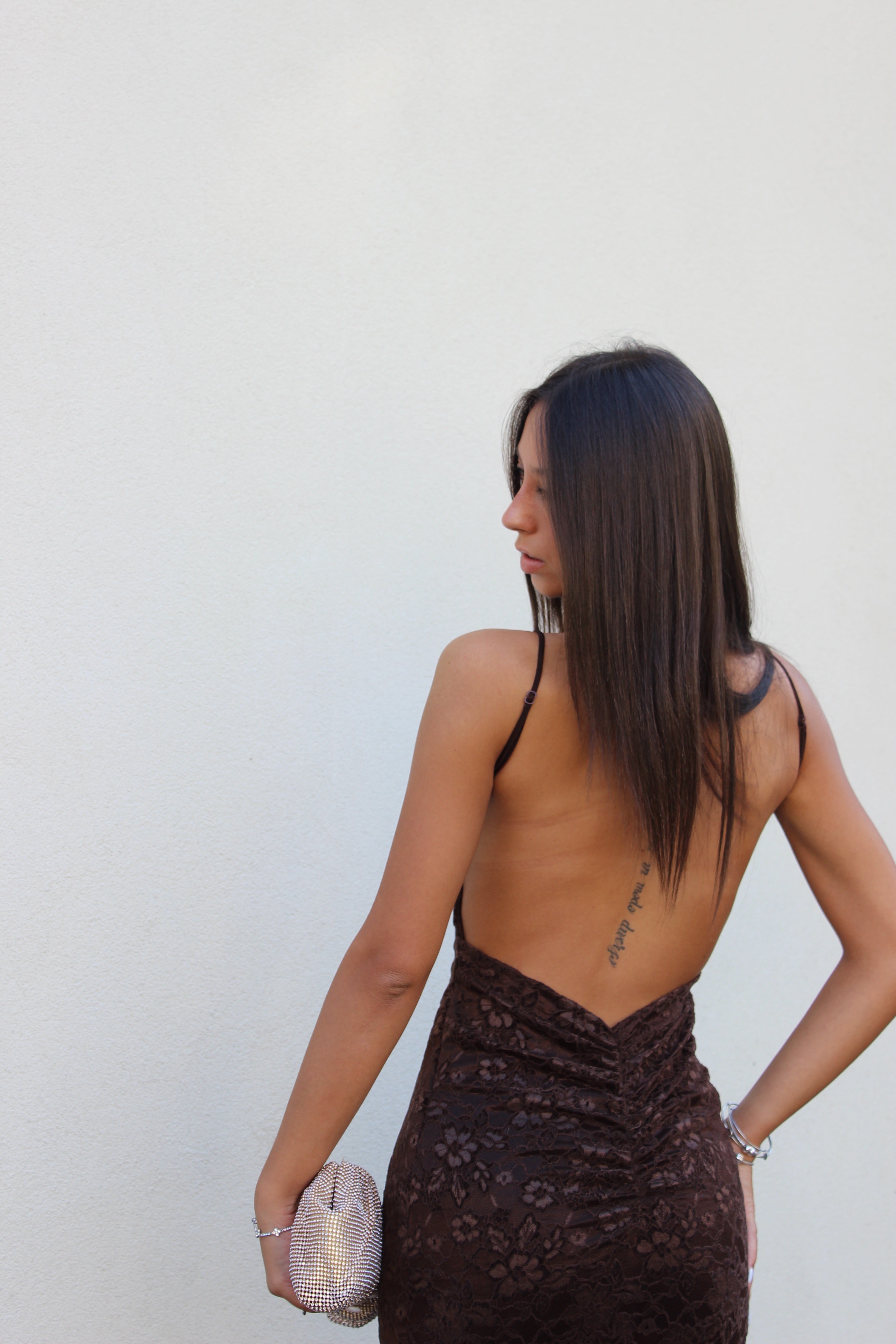 Abito lace cioccolato