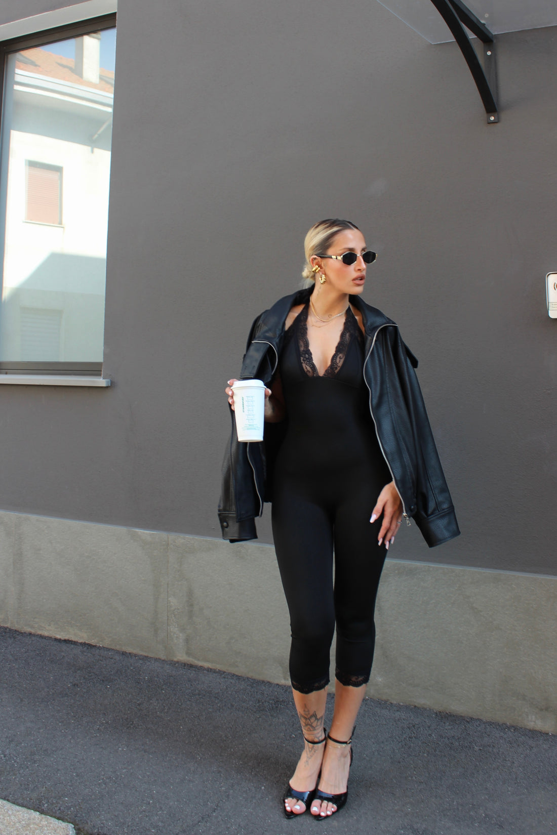 Jumpsuit con pizzo