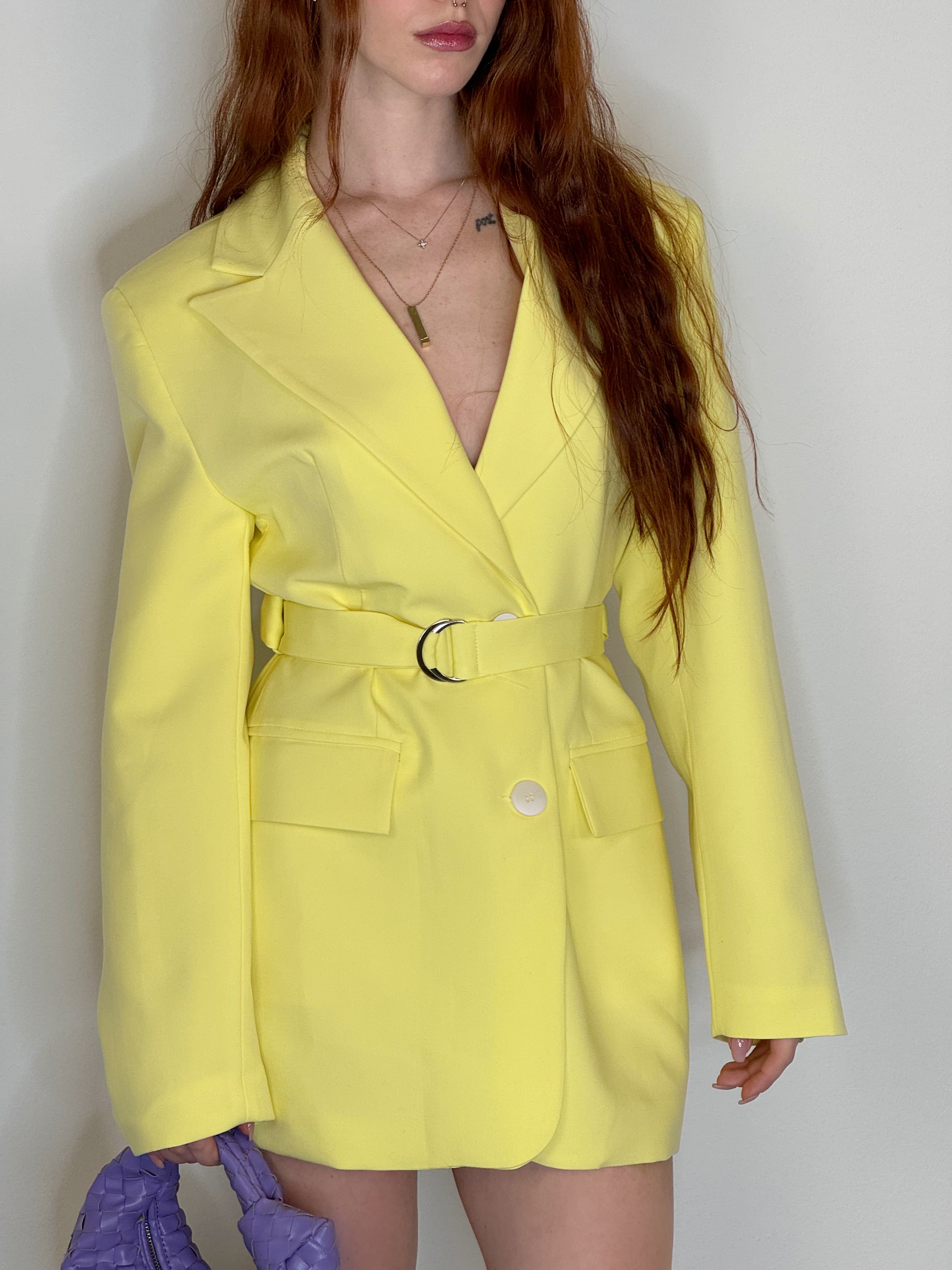 Blazer dress Lumina lemon
