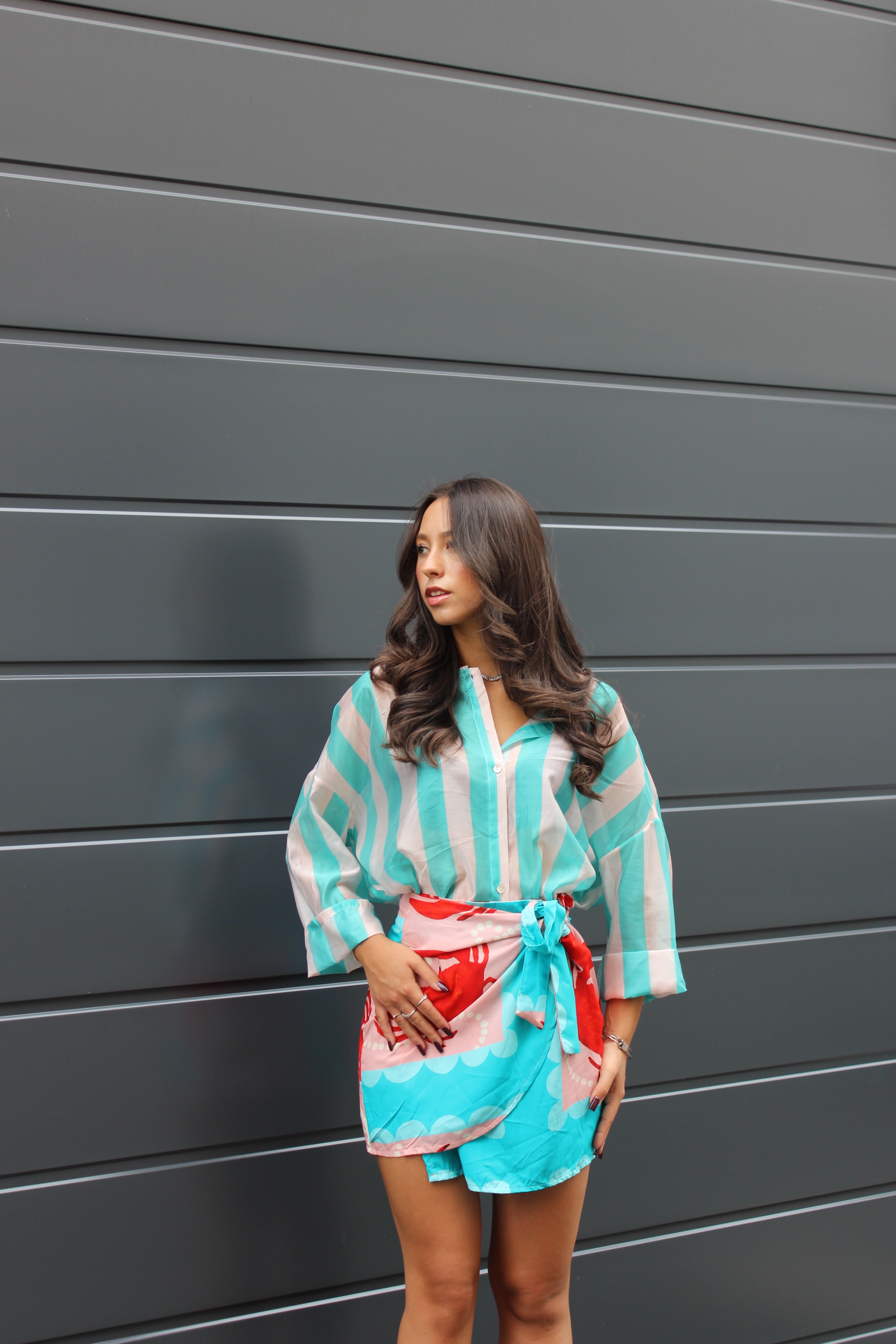 Camicia lines azzurro