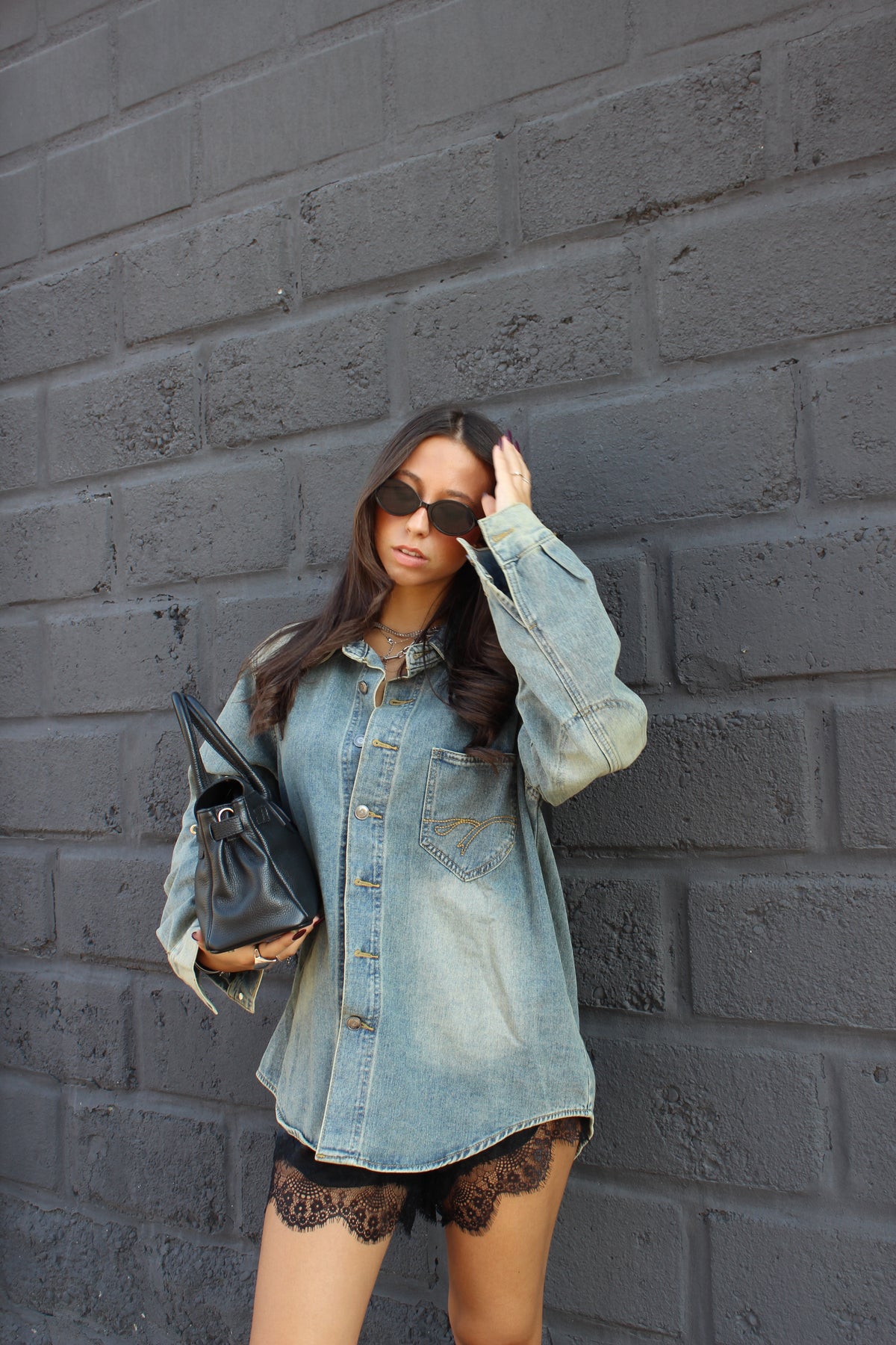 Maxi camicia jeans