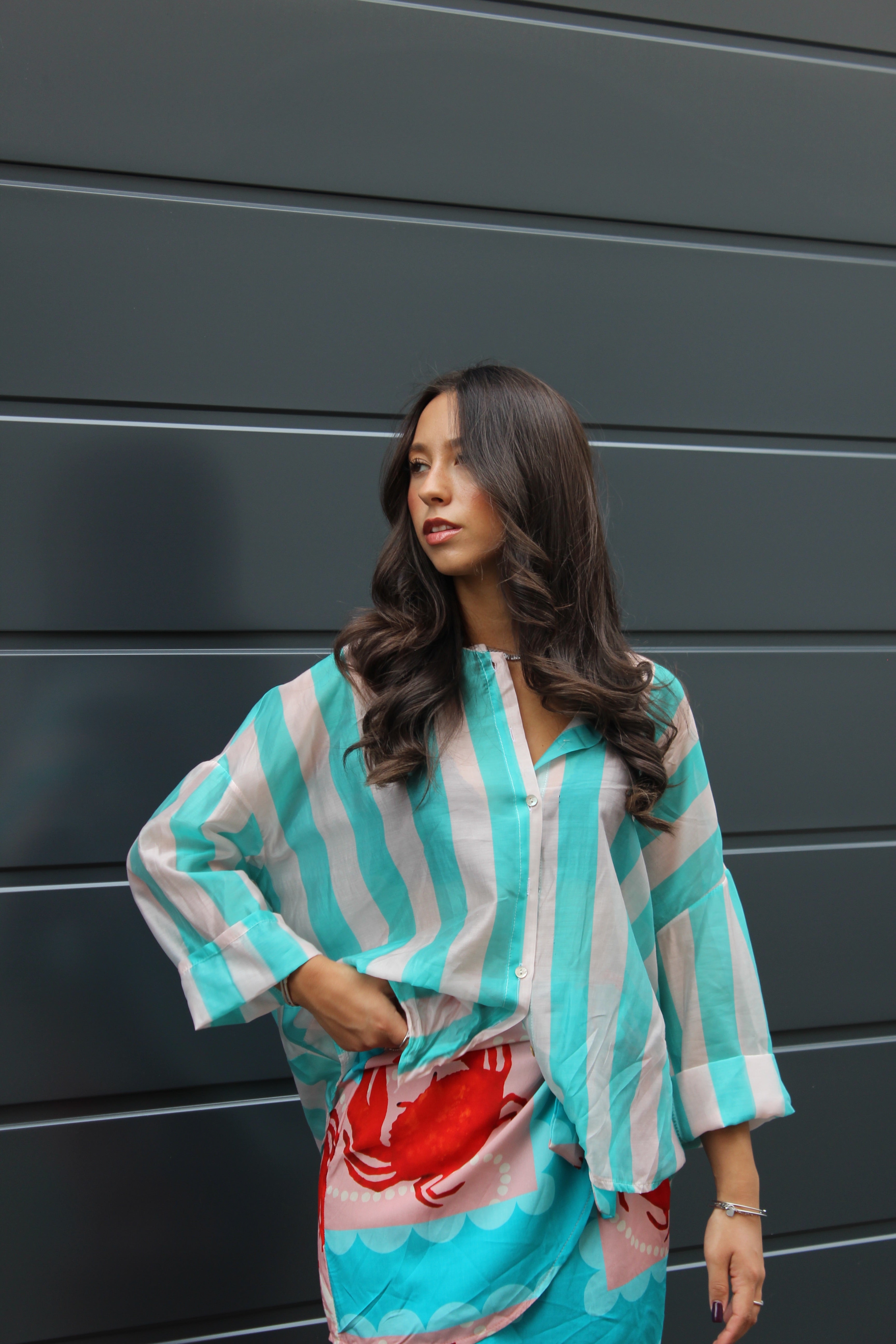 Camicia lines azzurro