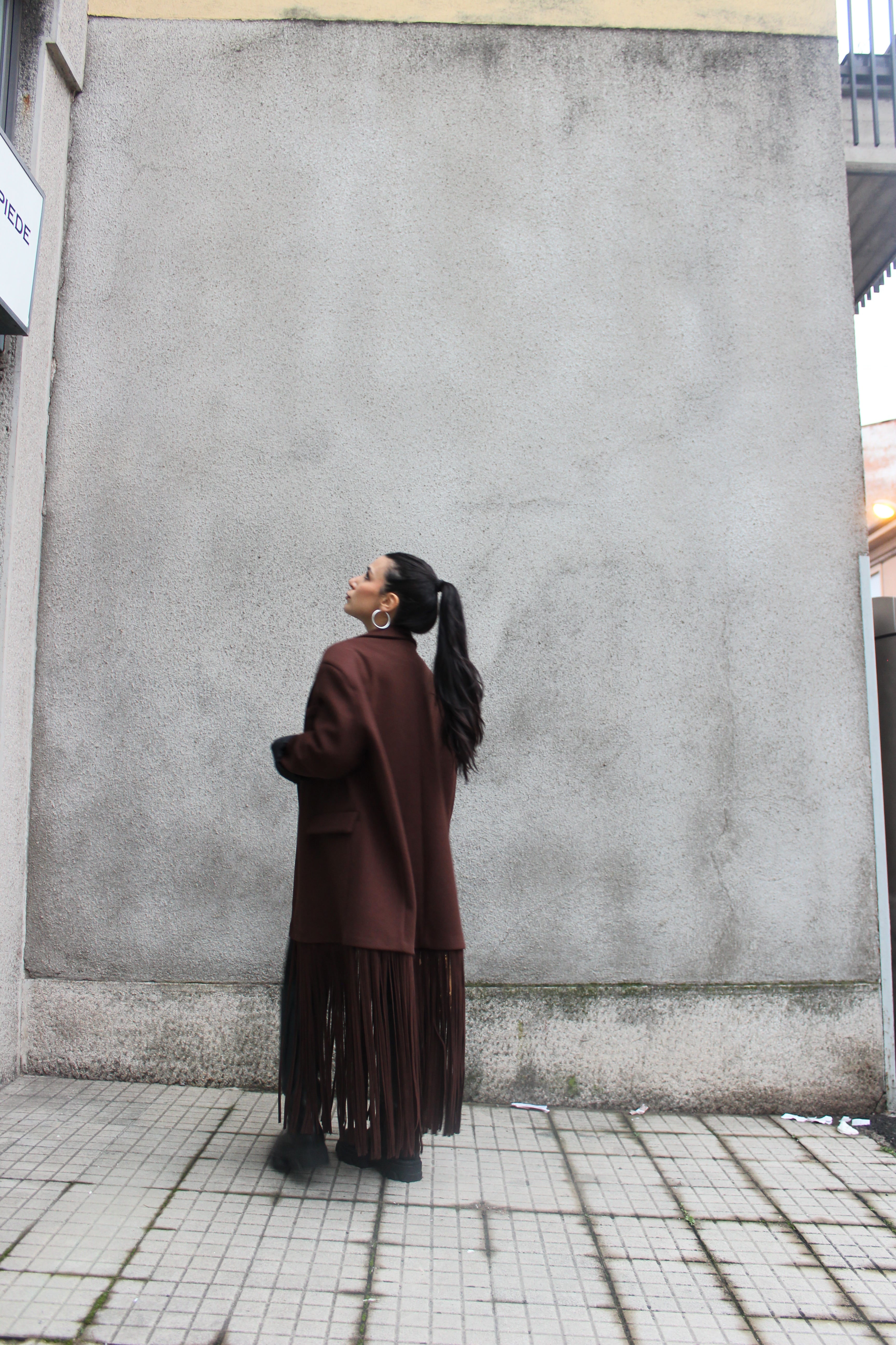 Cappotto Lumina Frange Chocolate