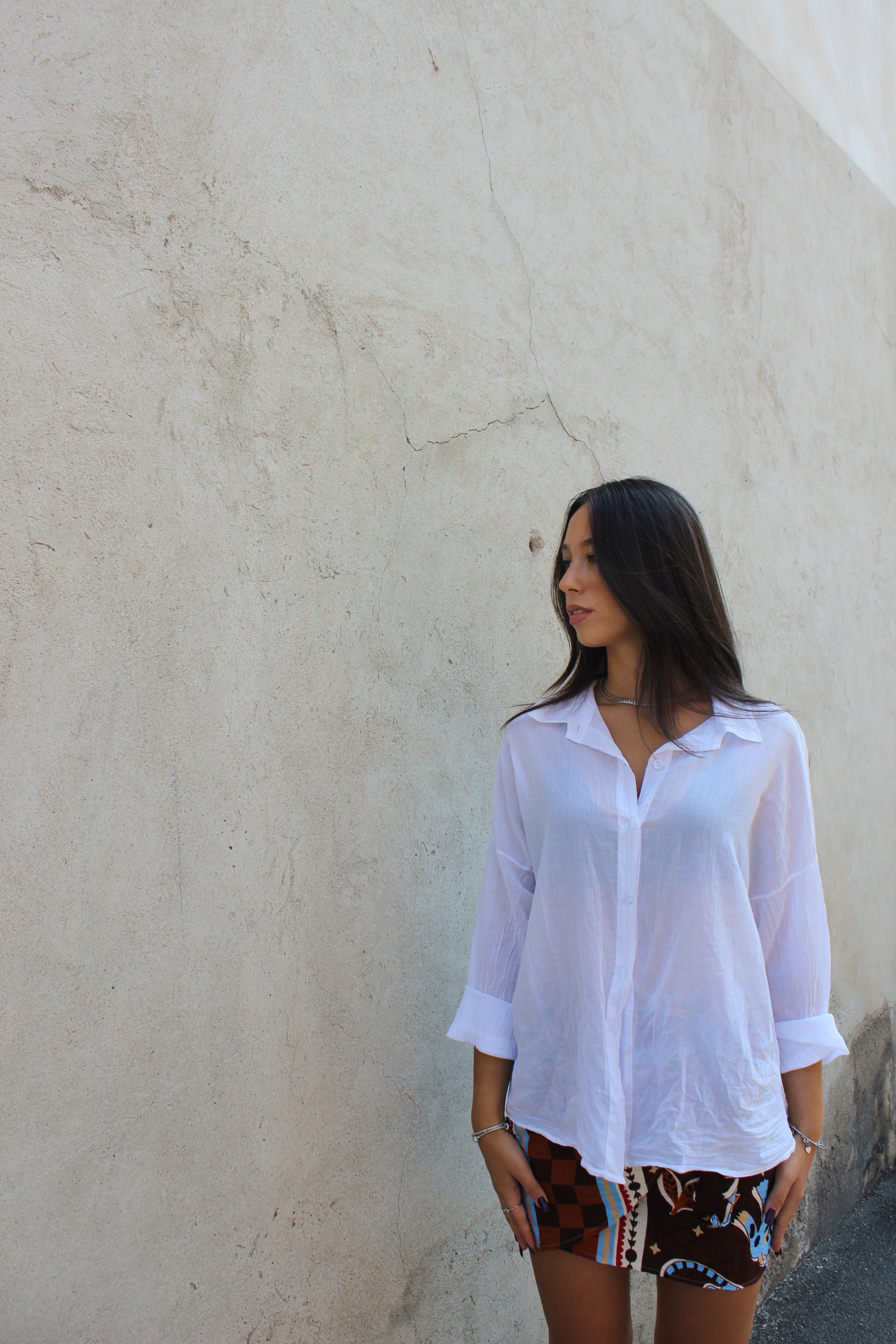Camicia 100% cotone bianca
