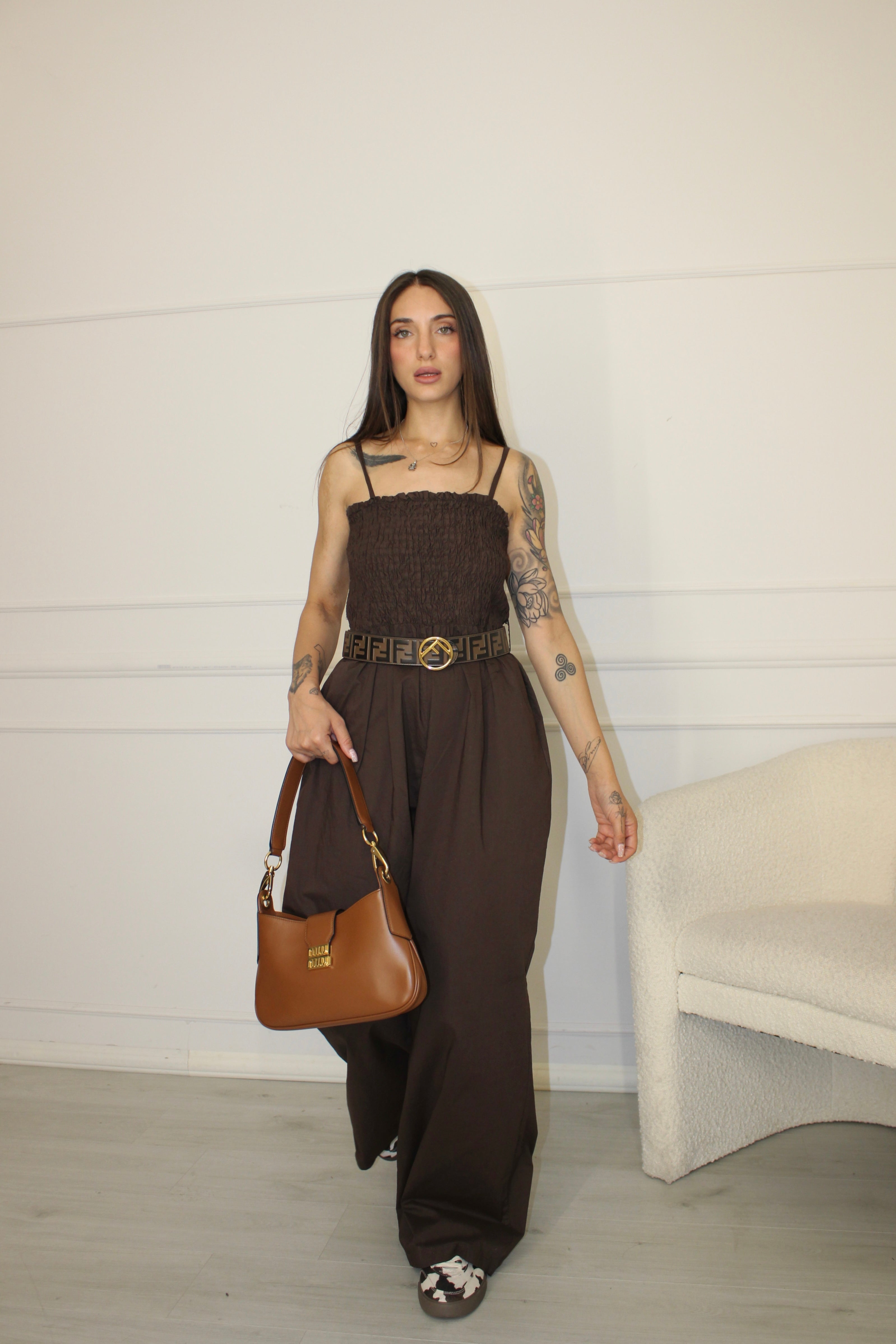 Jumpsuit in Cotone Nero