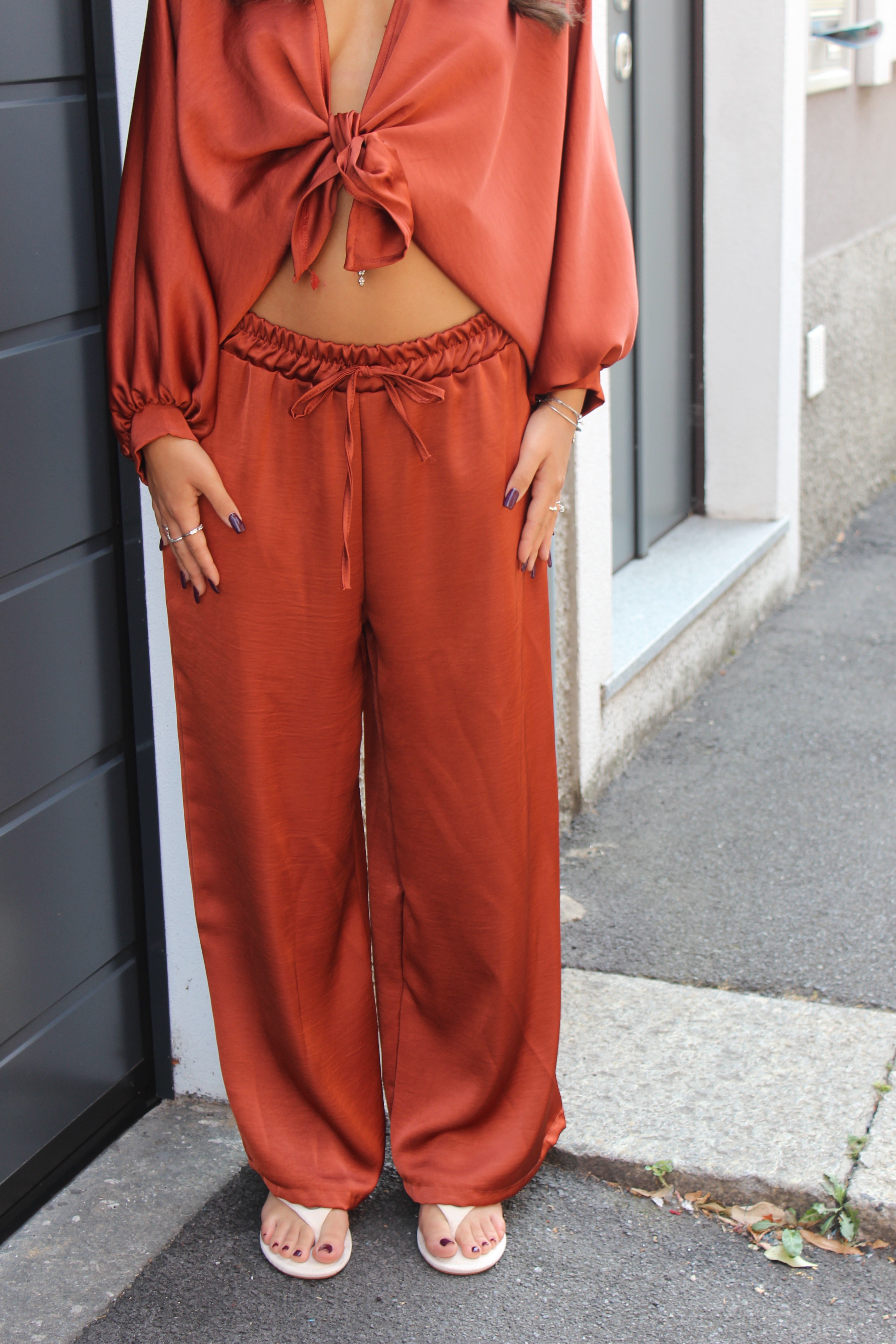 Pantalone ally mattone