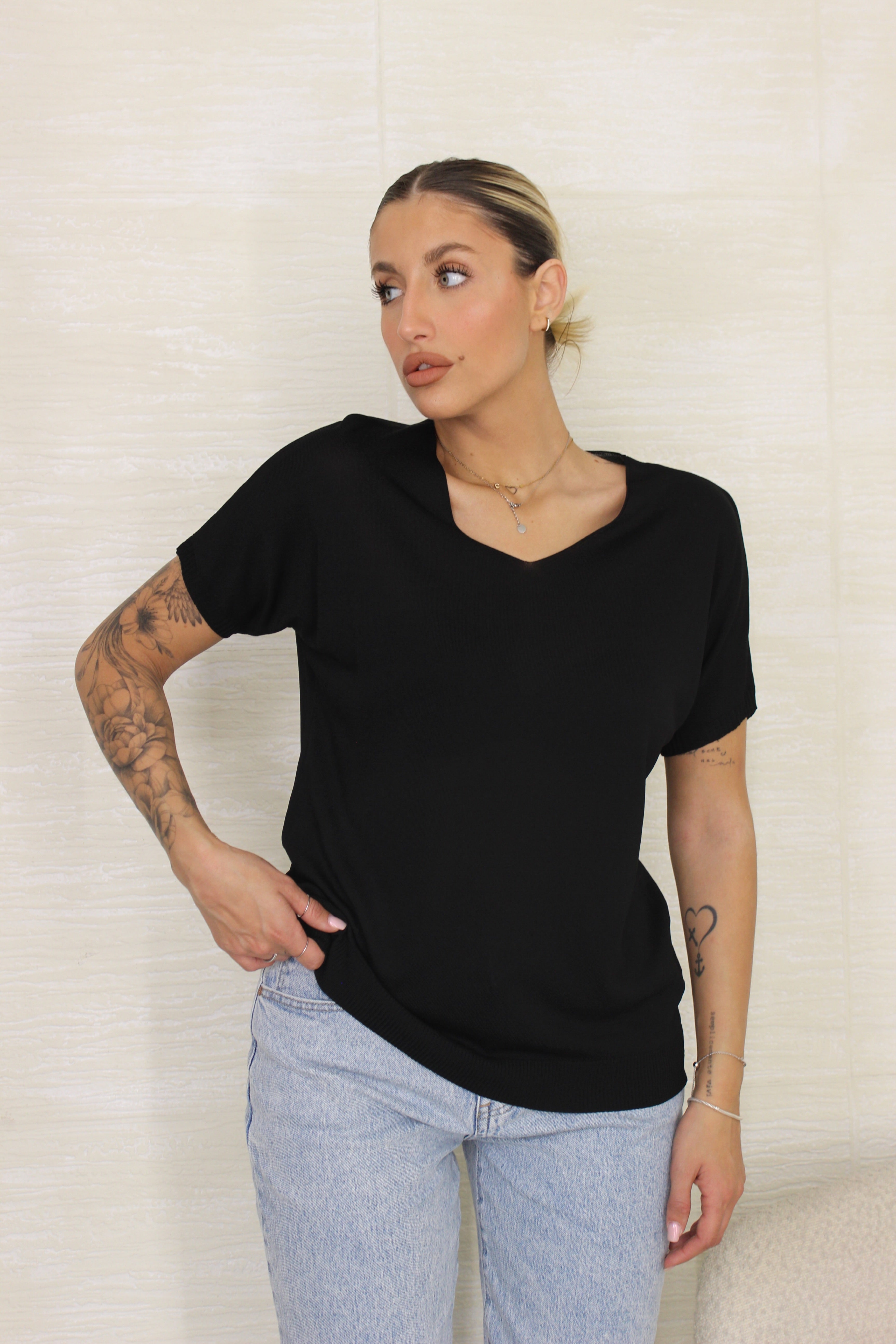 Maglia Viscosa Nero