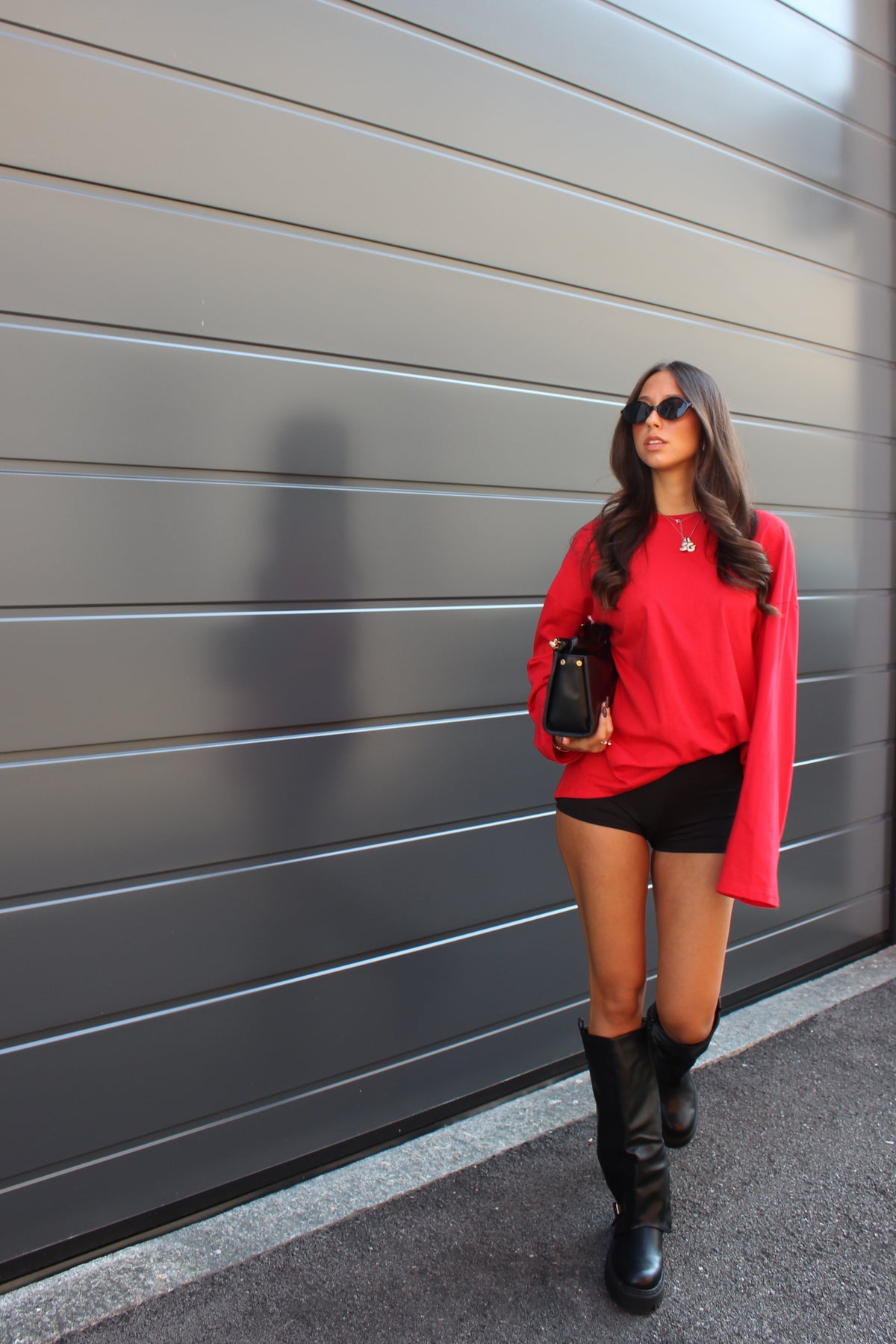 extra longsleeve lumina rossa