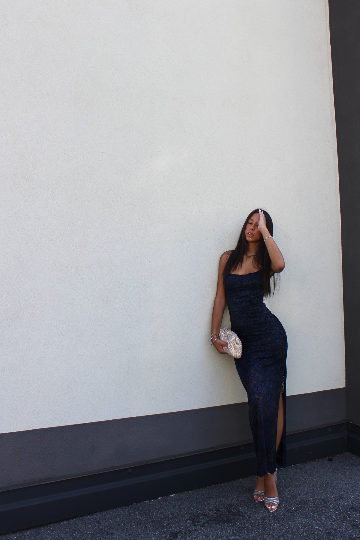 Abito lace blu
