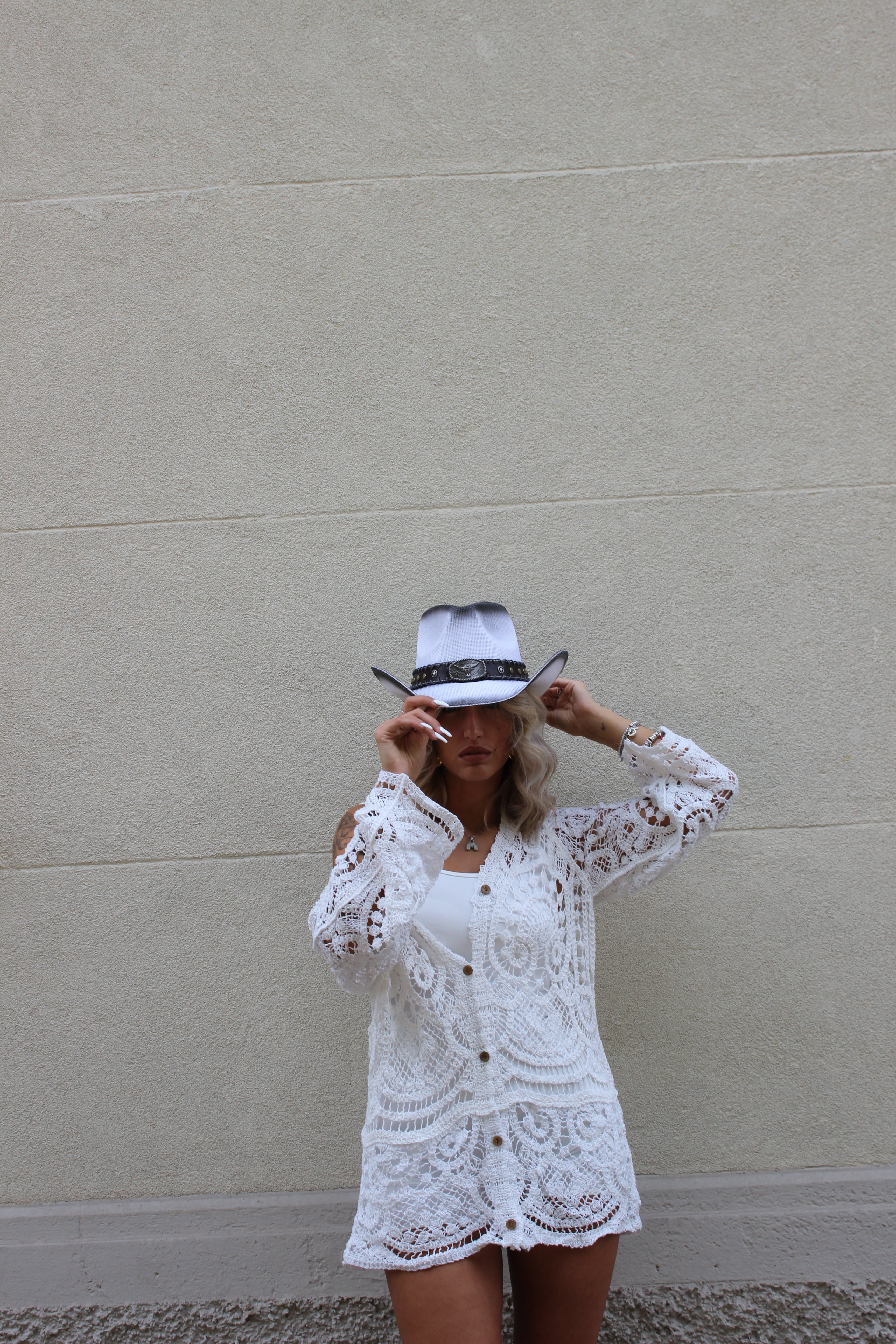 Abito Crochet Bianco