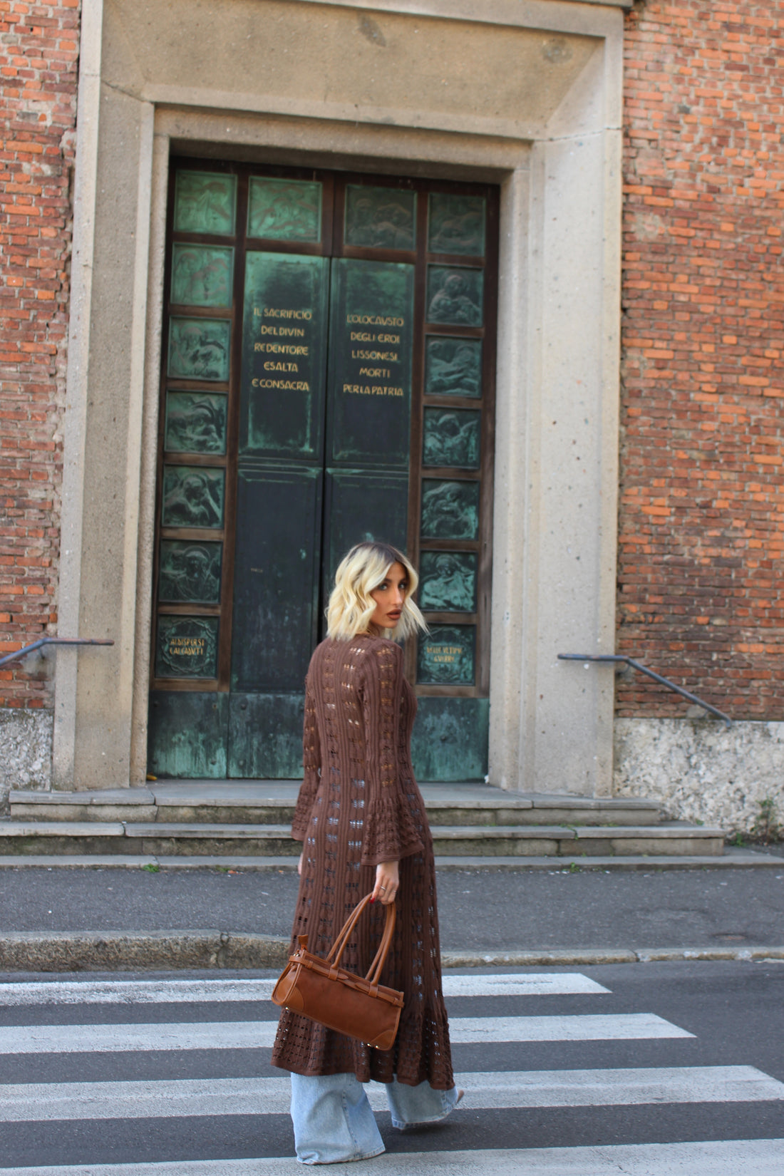Kimono Crochet cioccolato
