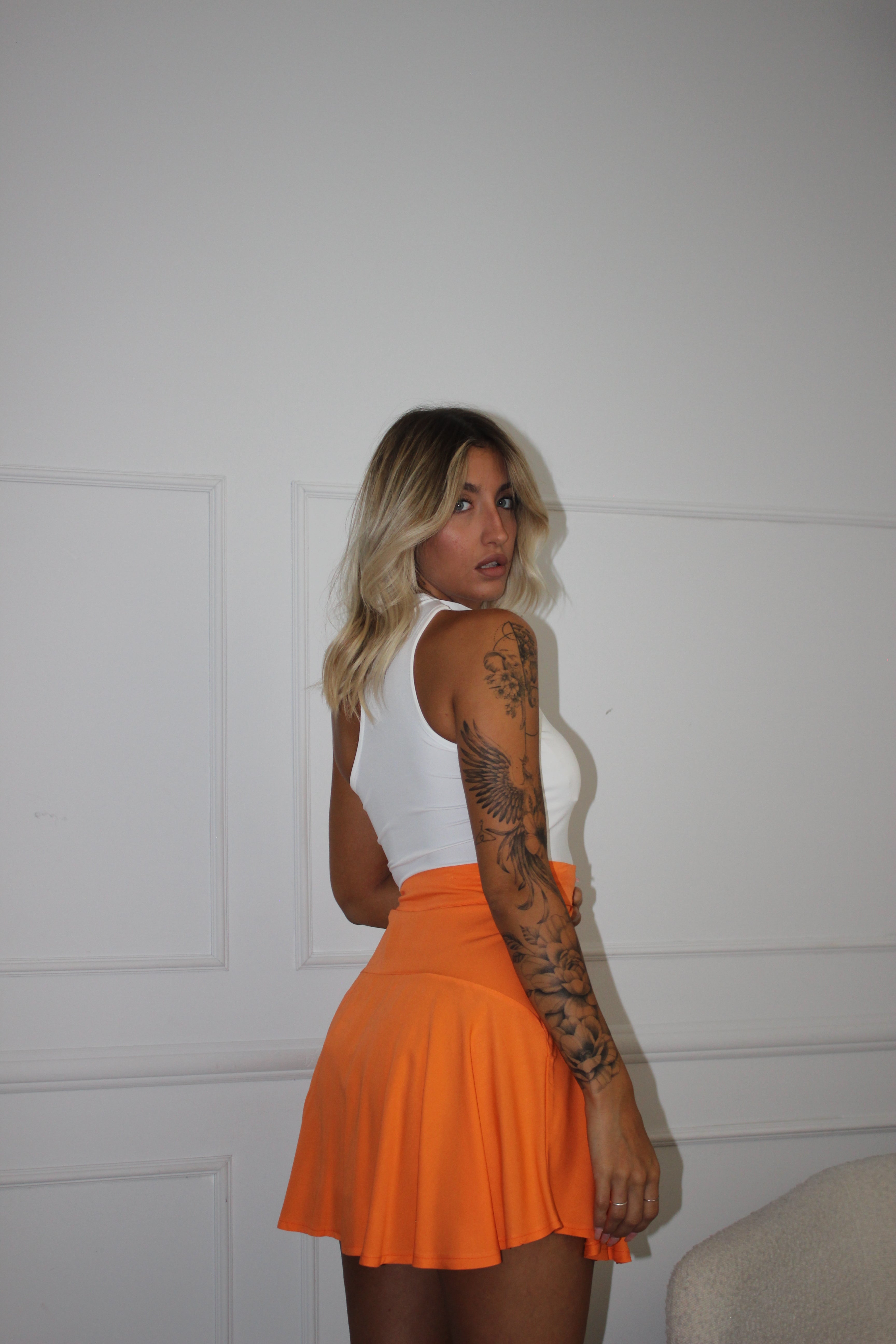 Gonna Ampia Arancione