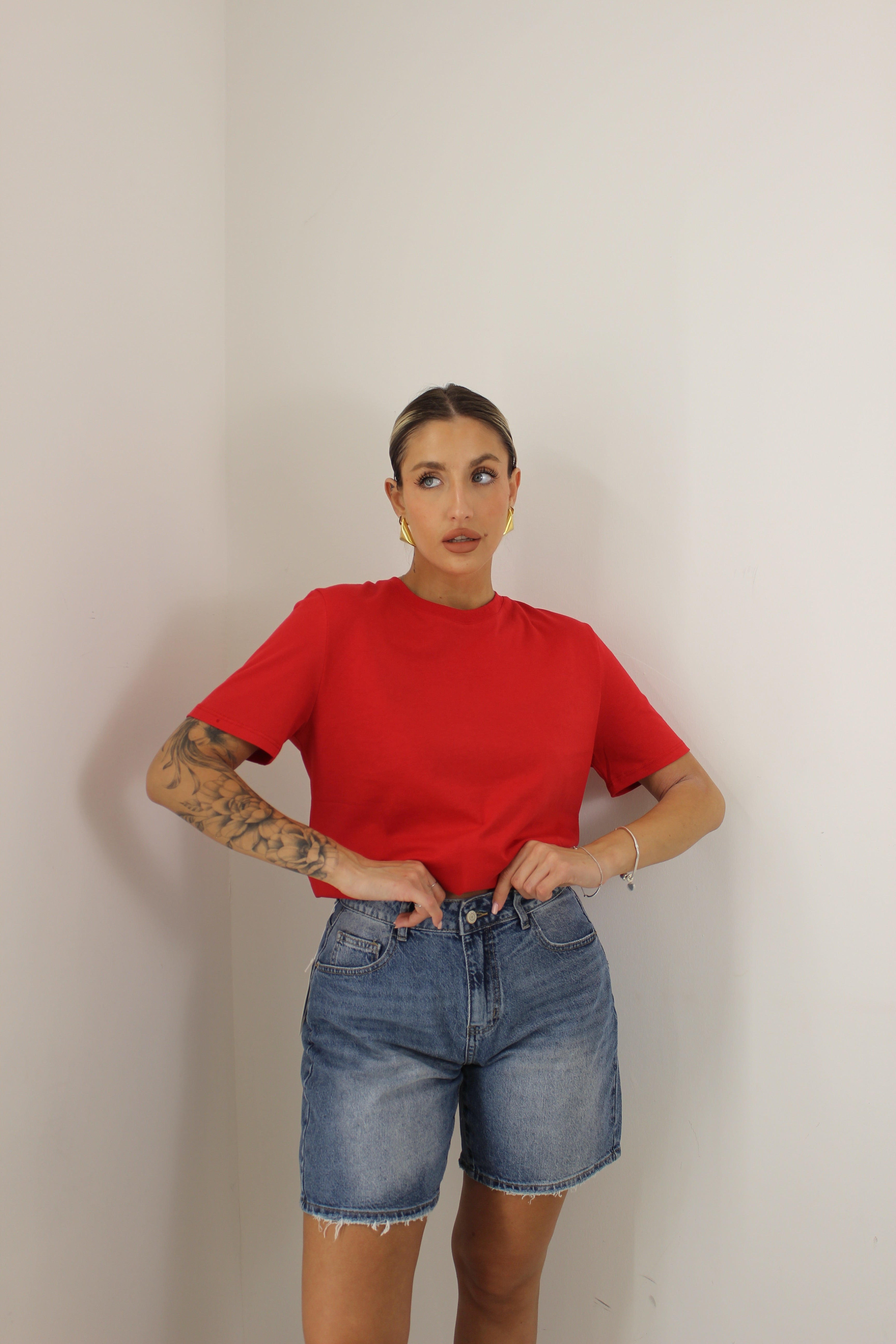 T-shirt basic lumina rossa