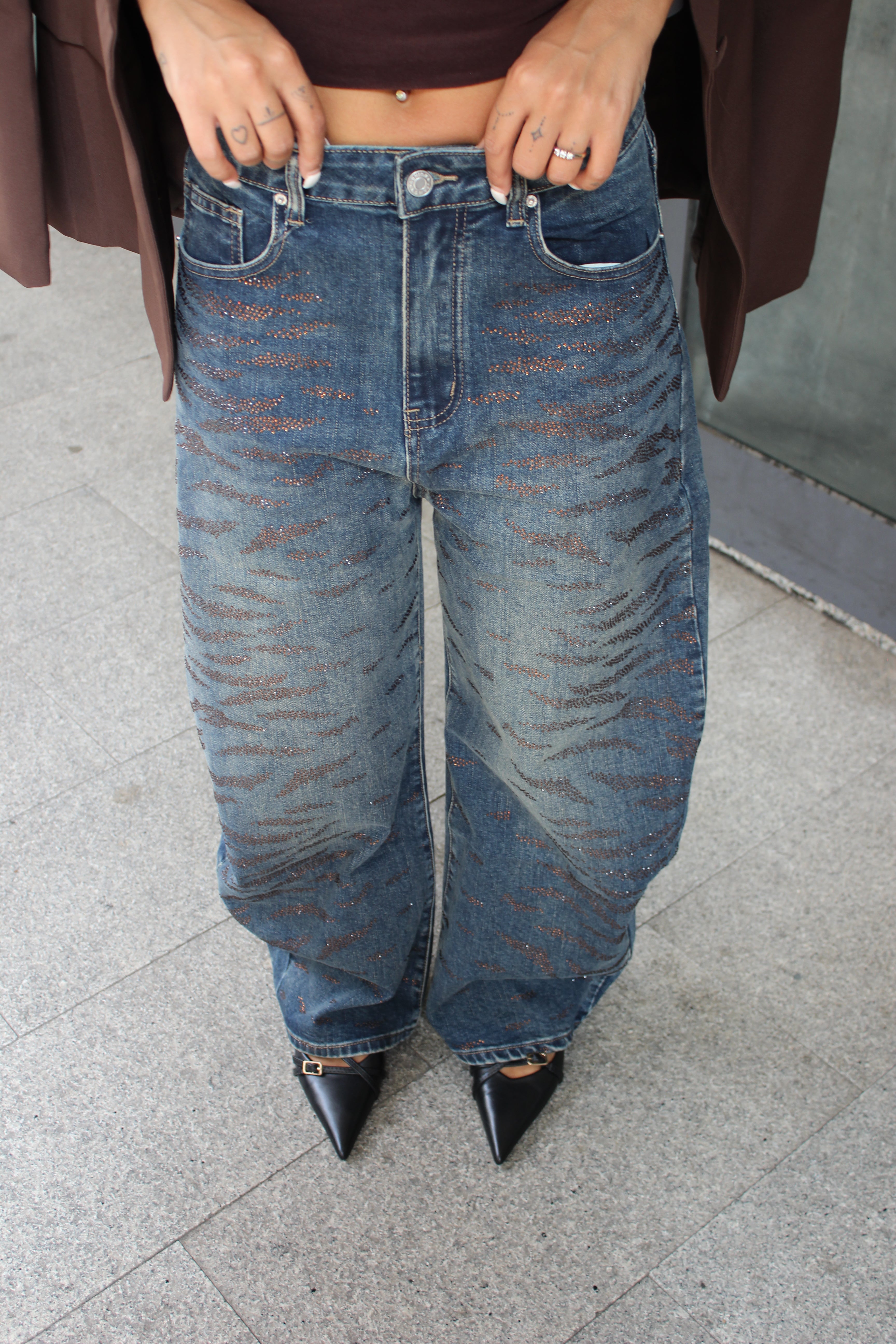 Jeans Luxury Zebrato
