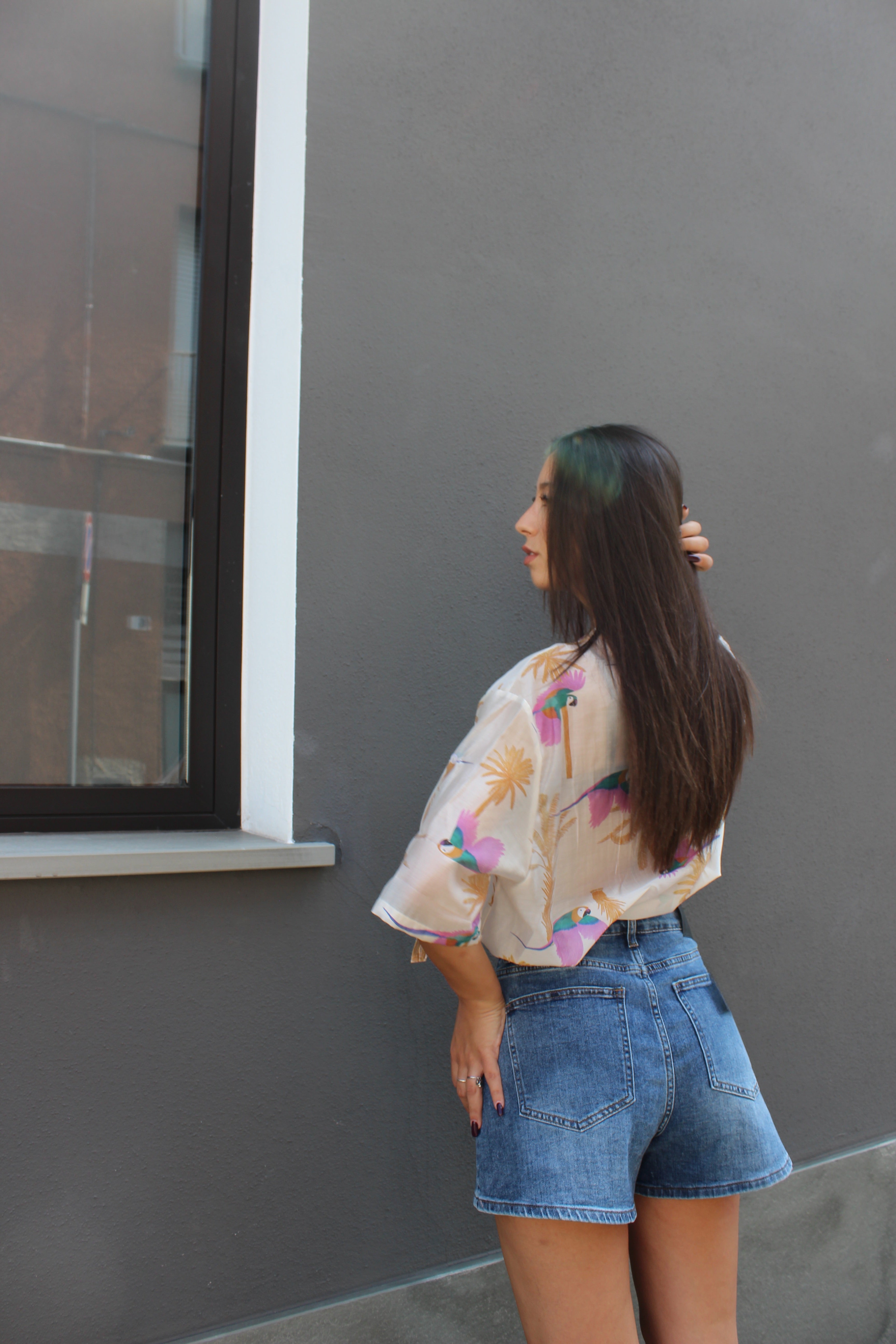 Camicia 100% cotone palms