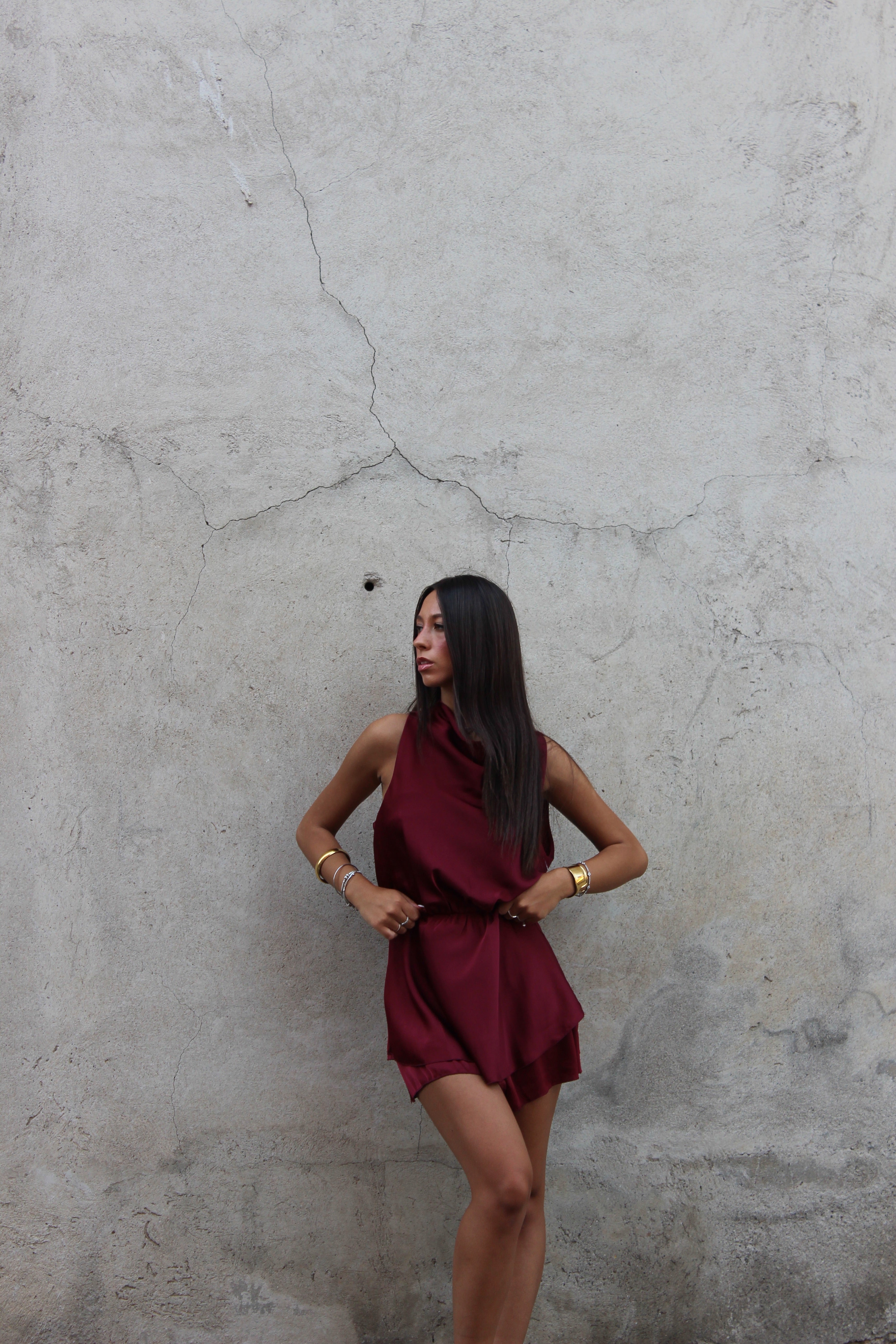 playsuit Noel bordeaux