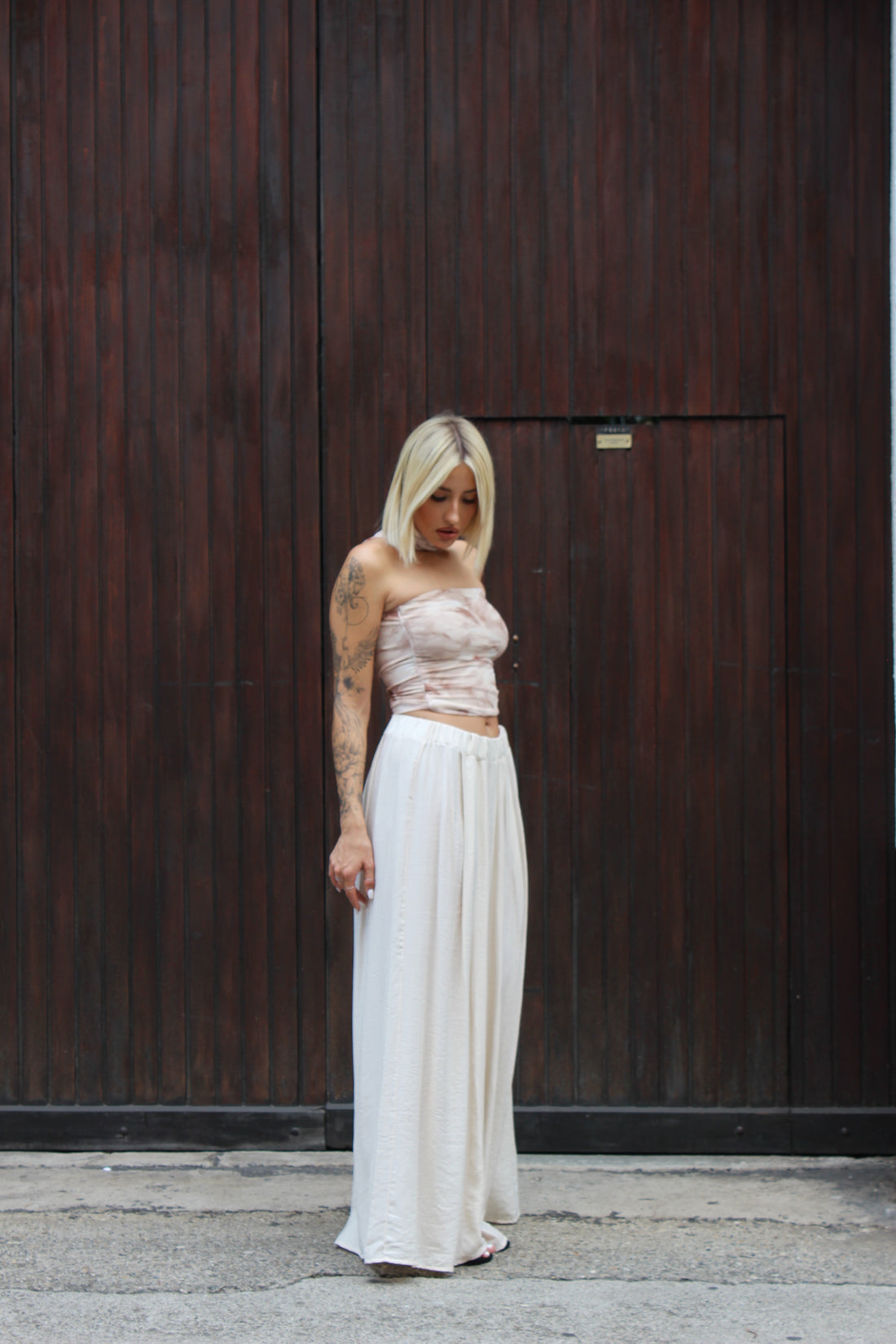 Pantalone viscosa Panna