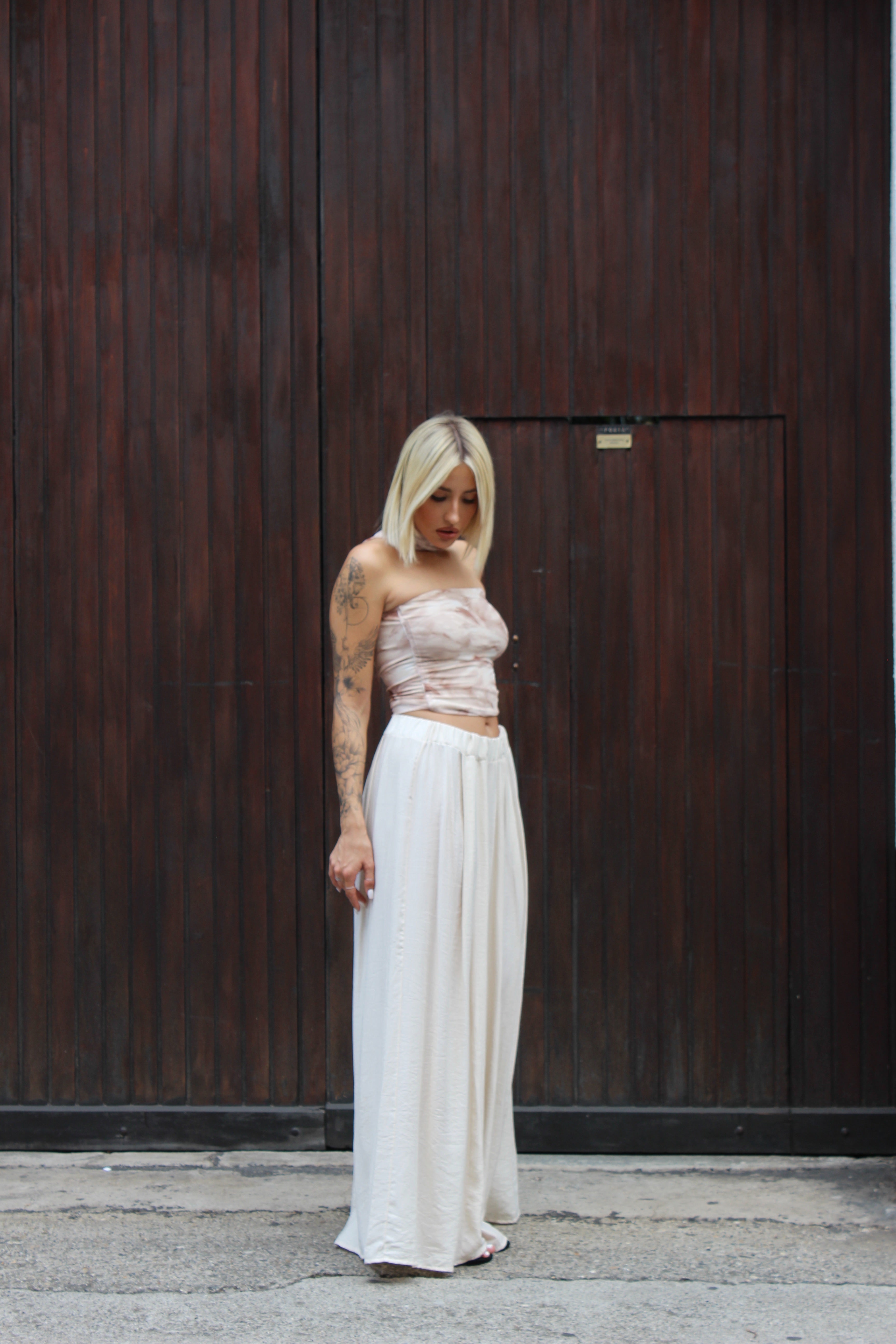 Pantalone viscosa Panna