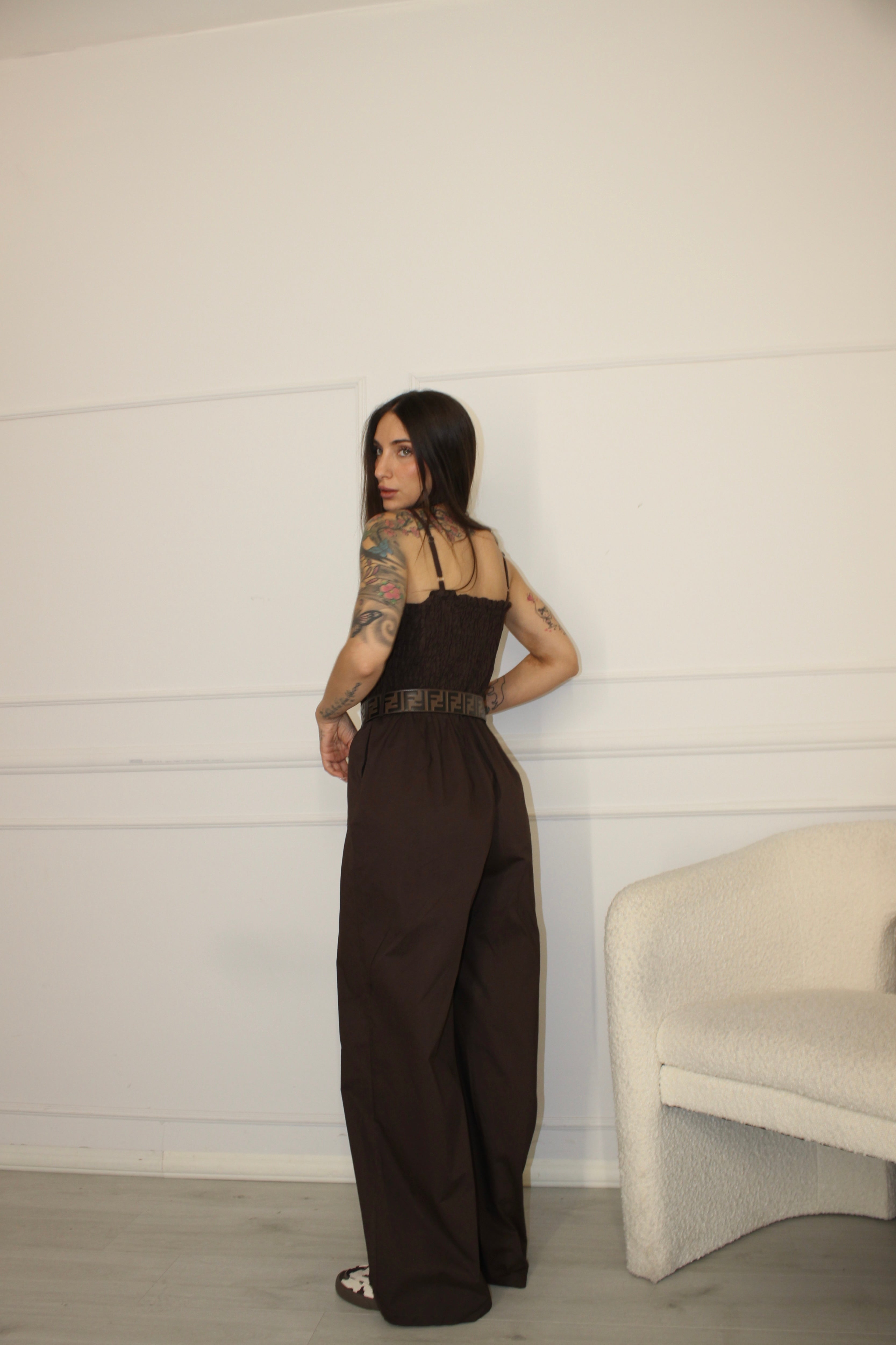 Jumpsuit in Cotone Nero