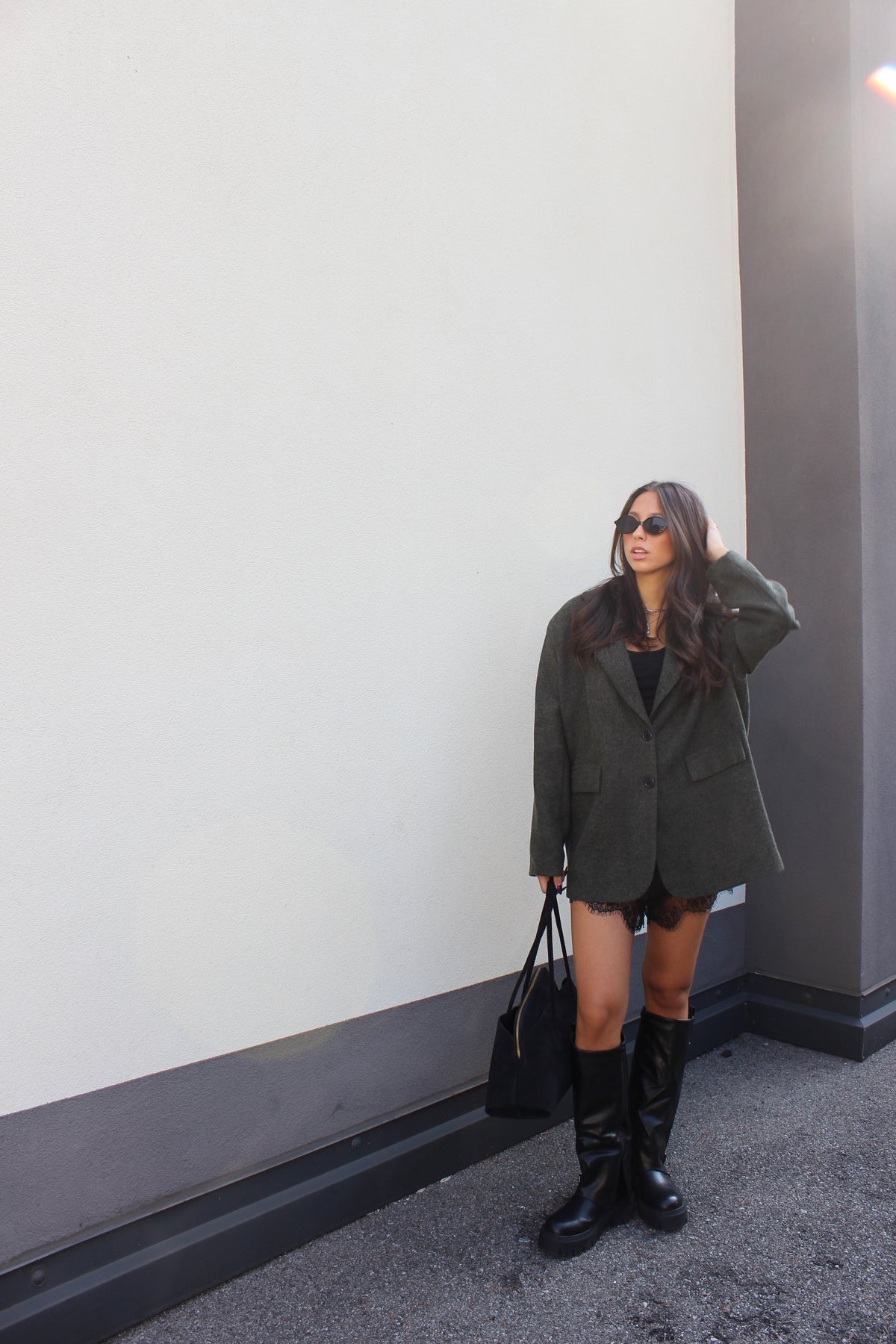 Blazer over olive