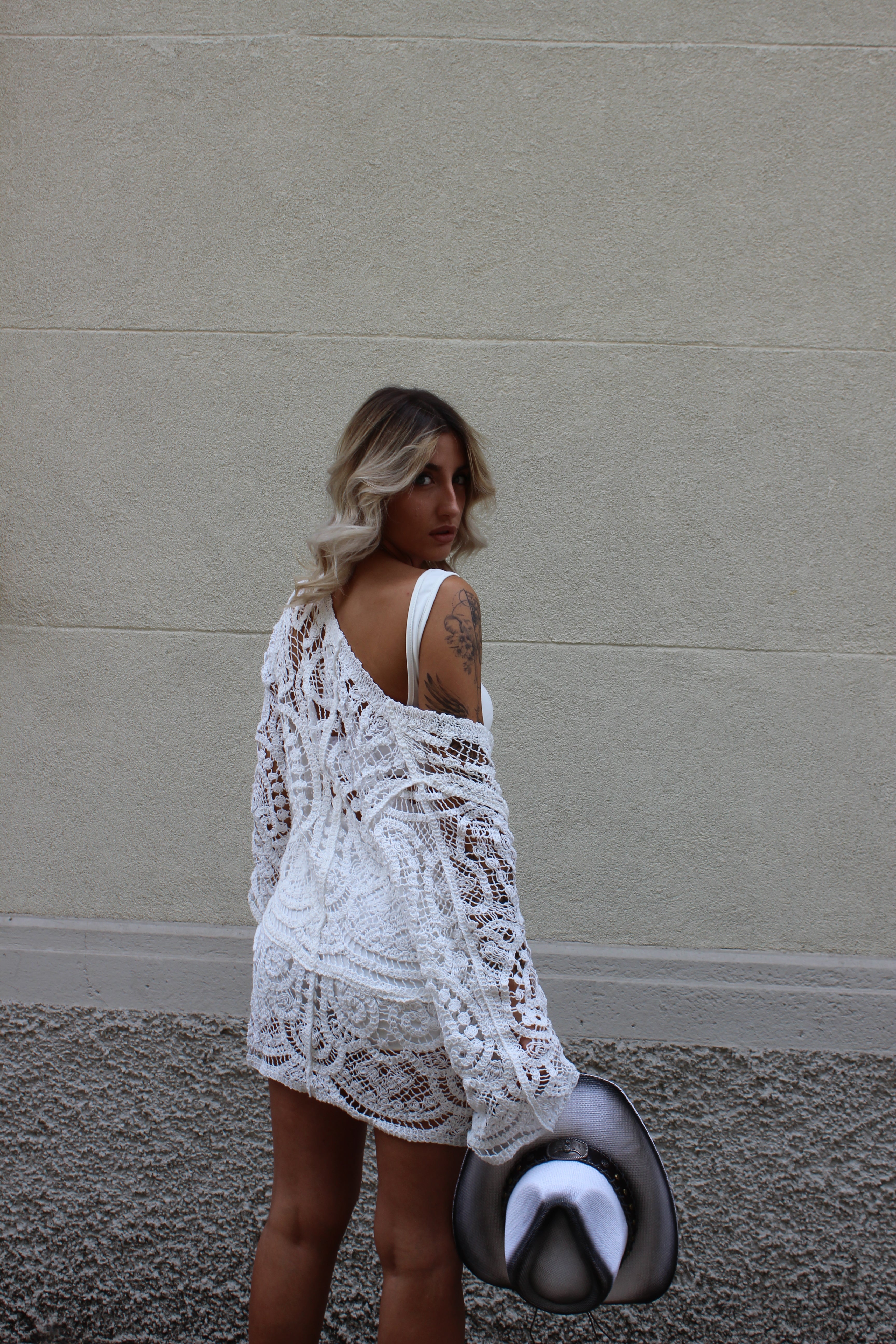 Abito Crochet Bianco