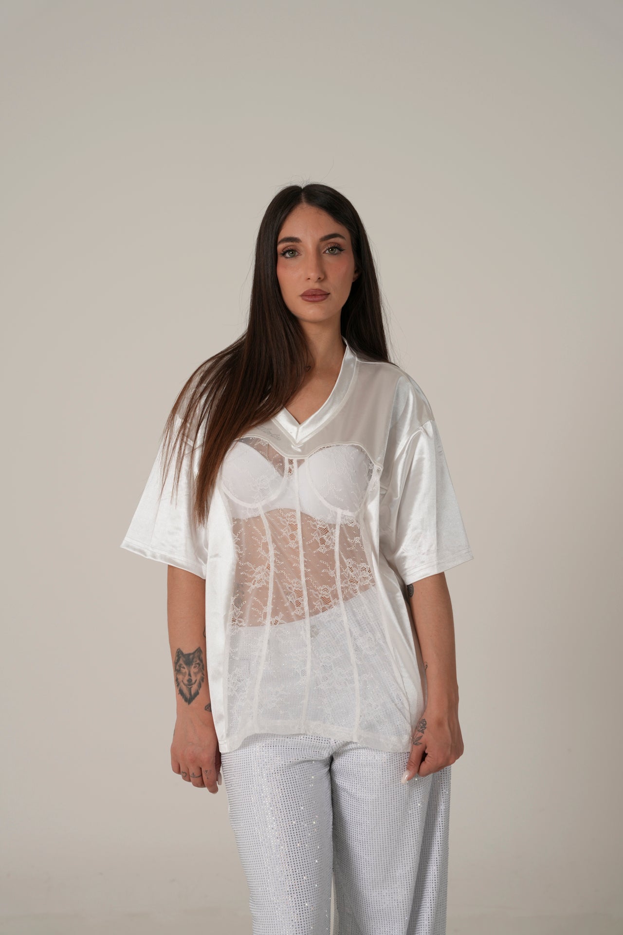 T-shirt in raso