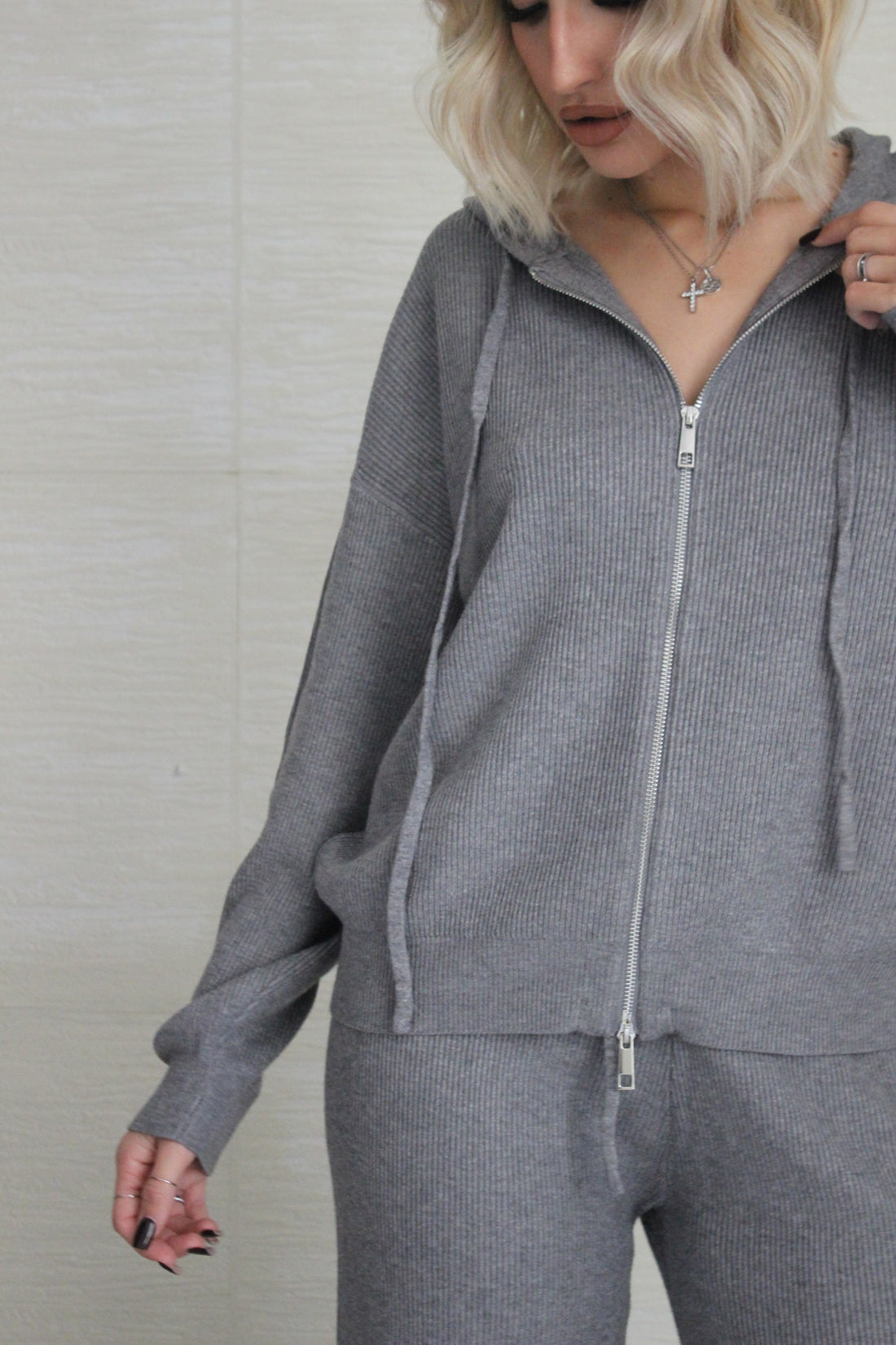 Coordinato con cerniera Grigio