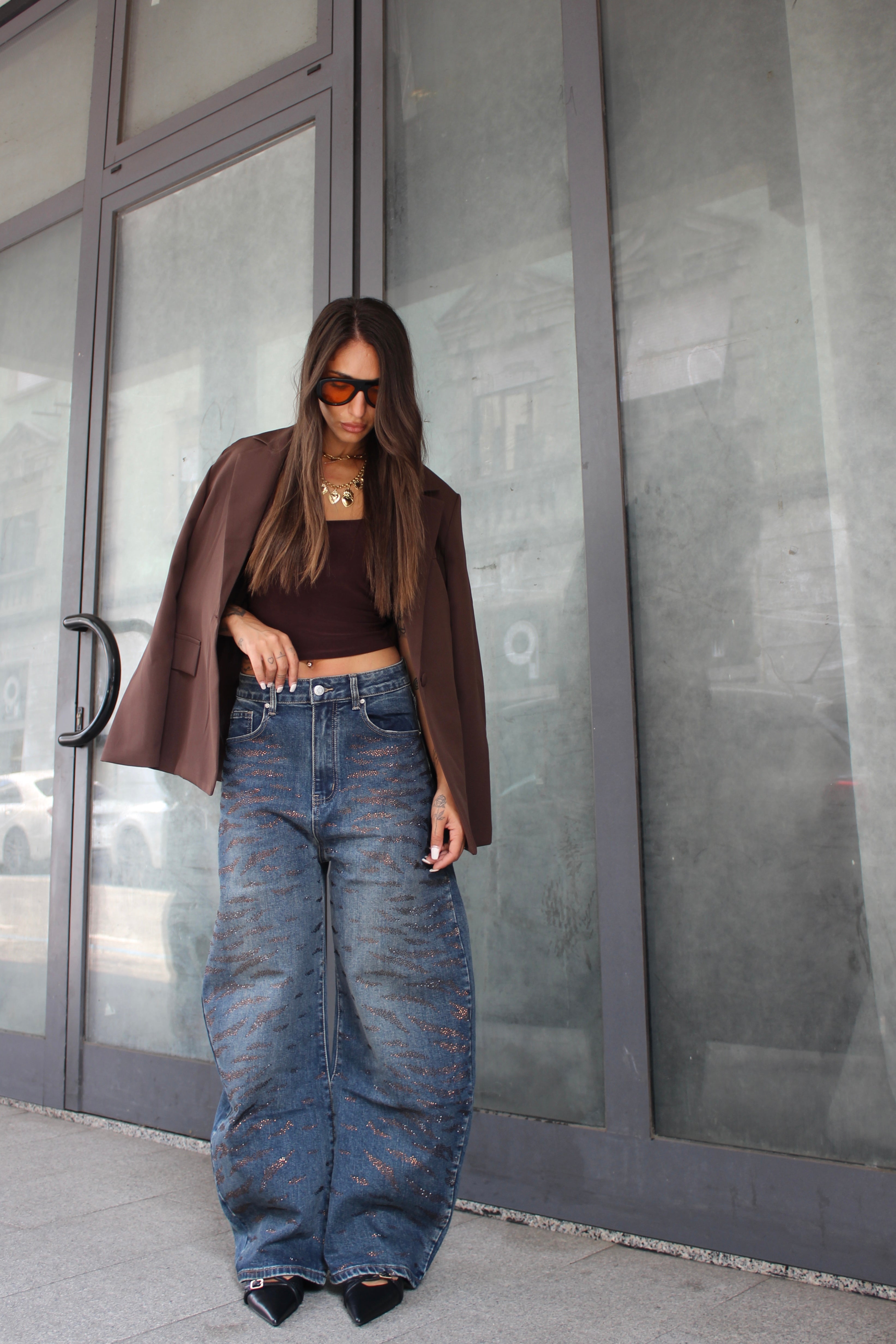 Jeans Luxury Zebrato