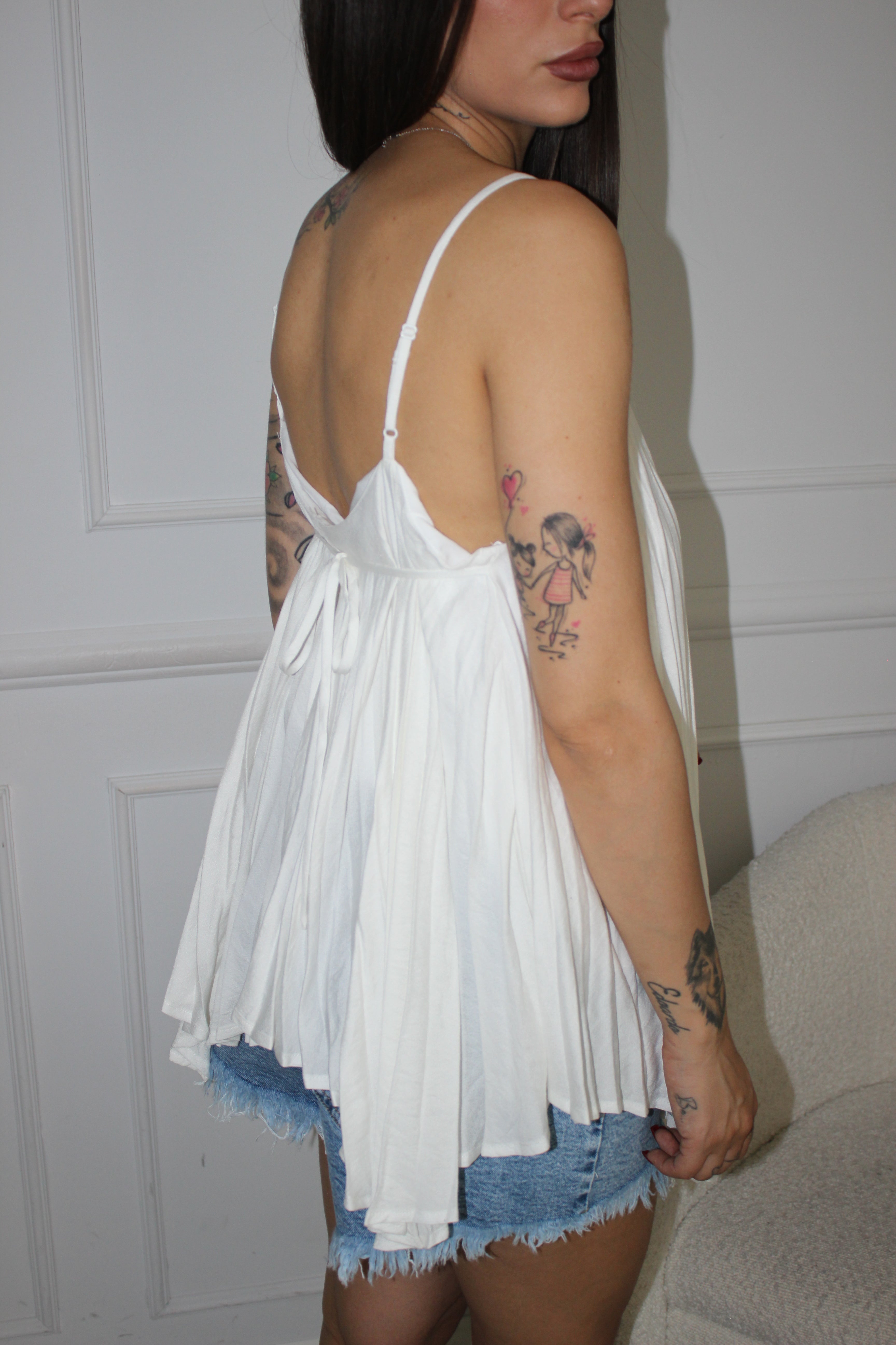Blusa plissè Nero