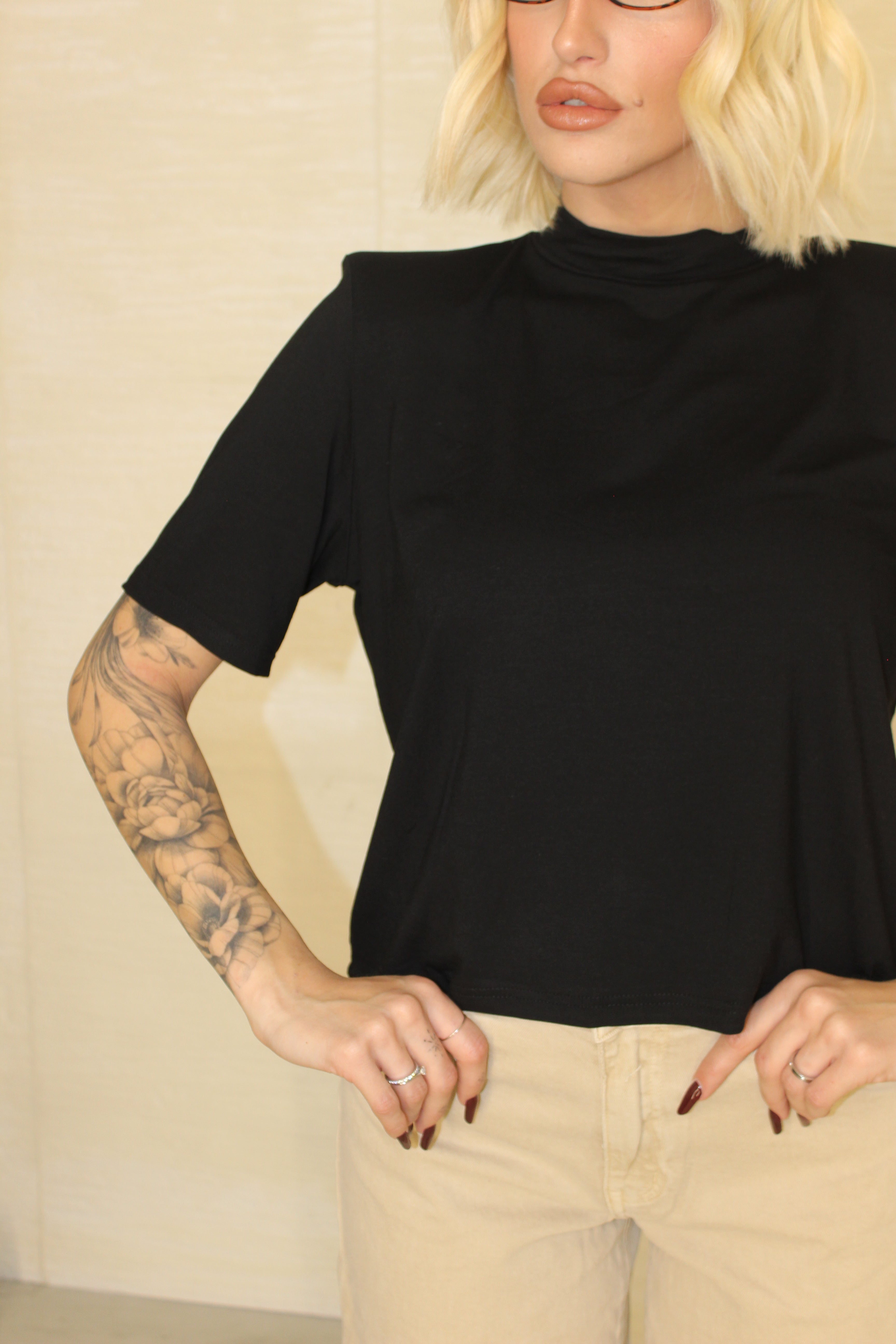 T-shirt CROP nero