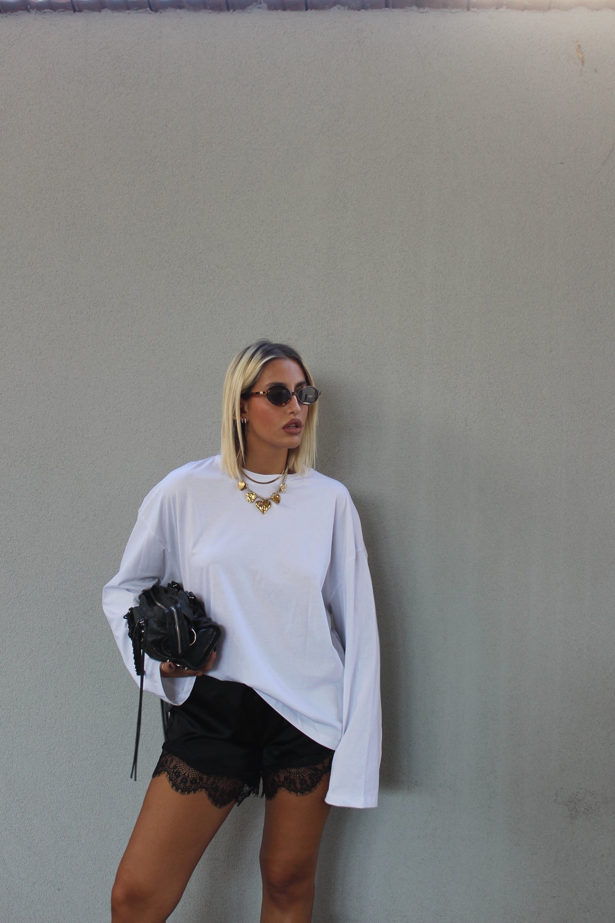 extra longsleeve lumina bianca