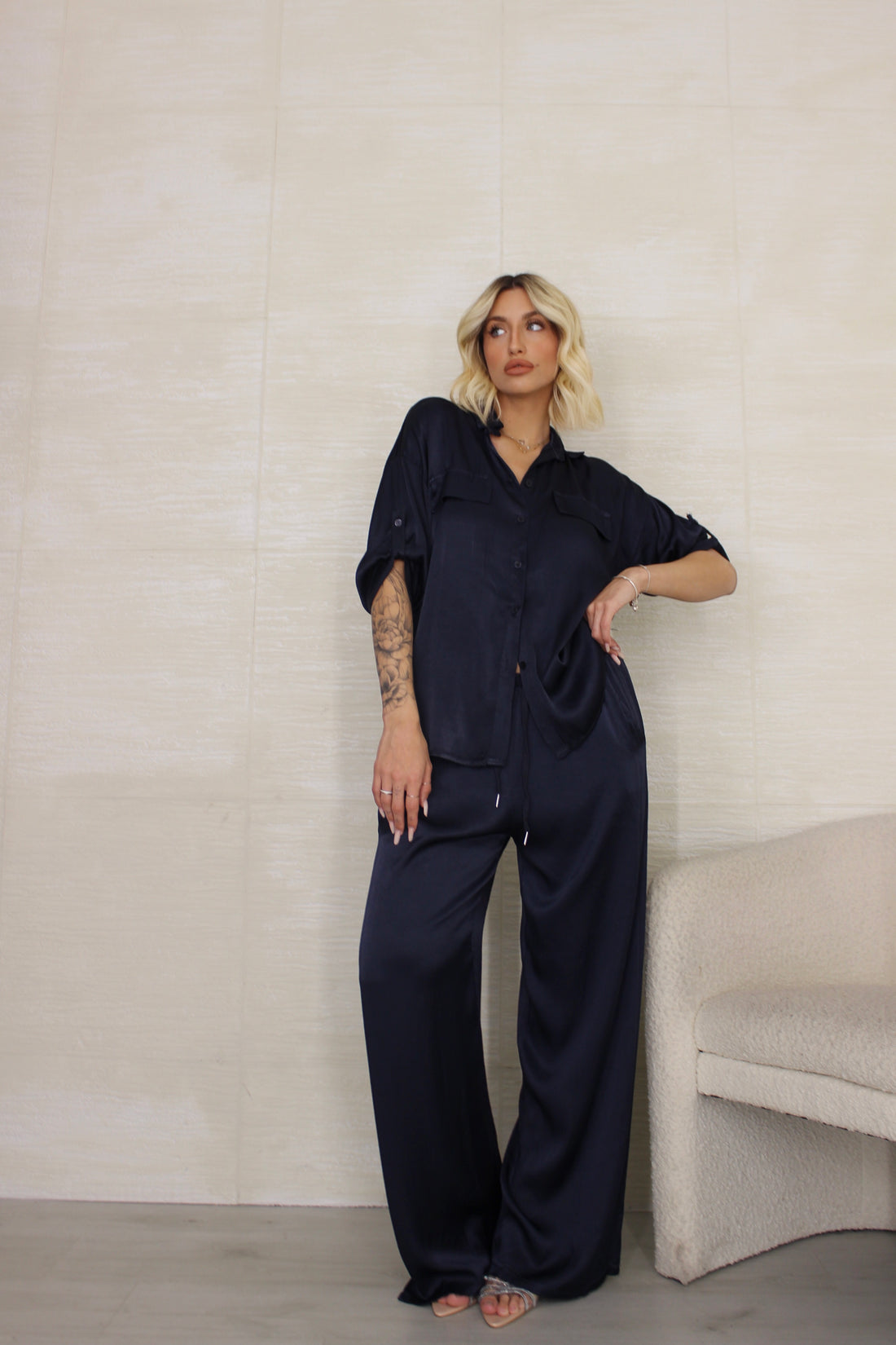 Coordinato con Blusa Blu