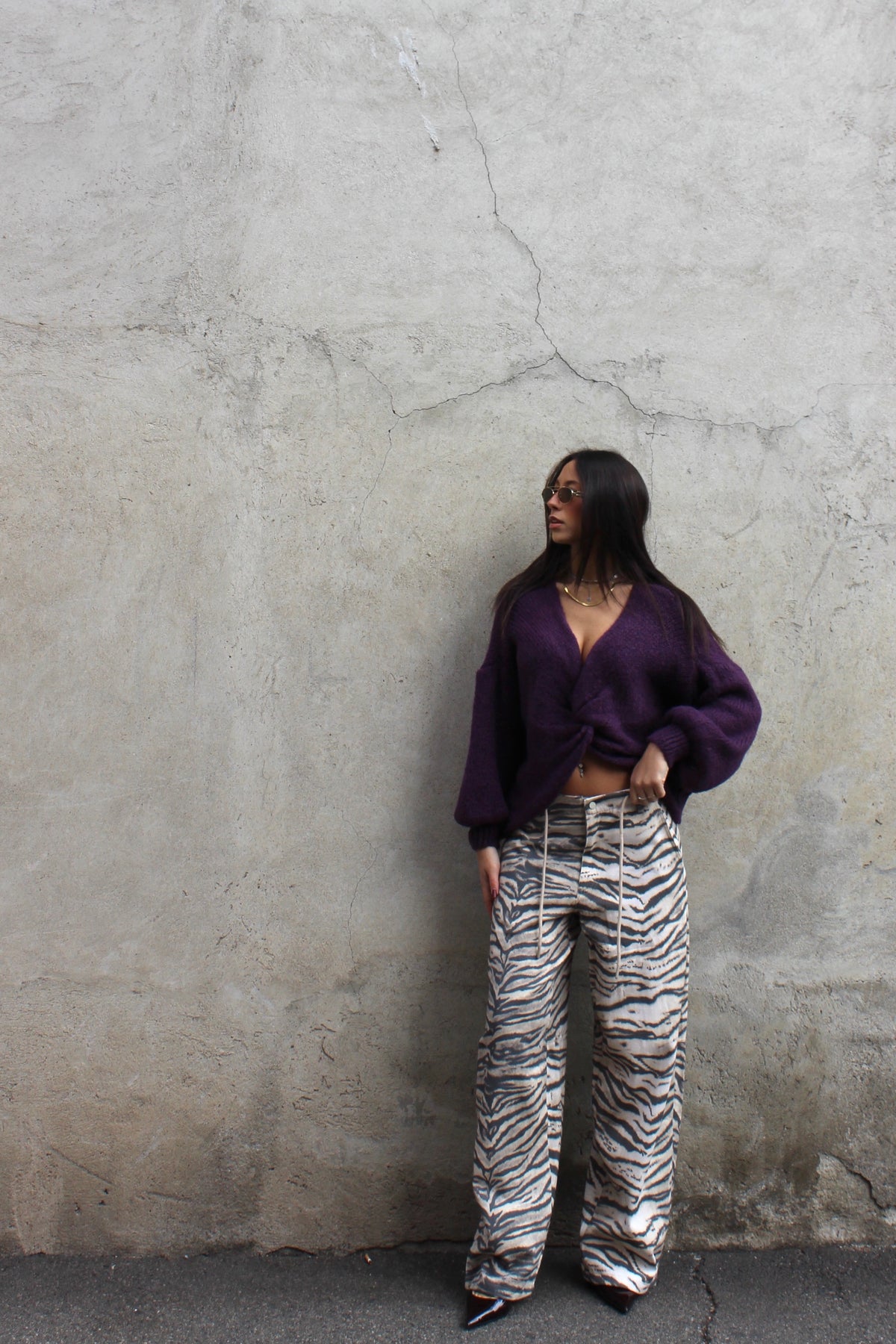 Maglia nodo viola