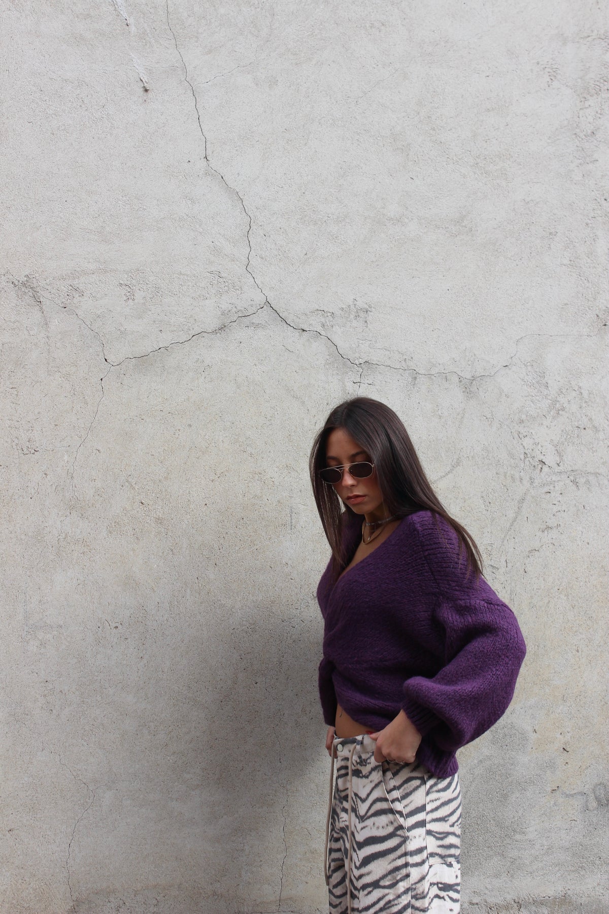 Maglia nodo viola
