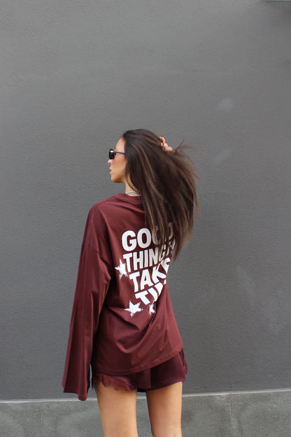 Maglia TIME burgundy