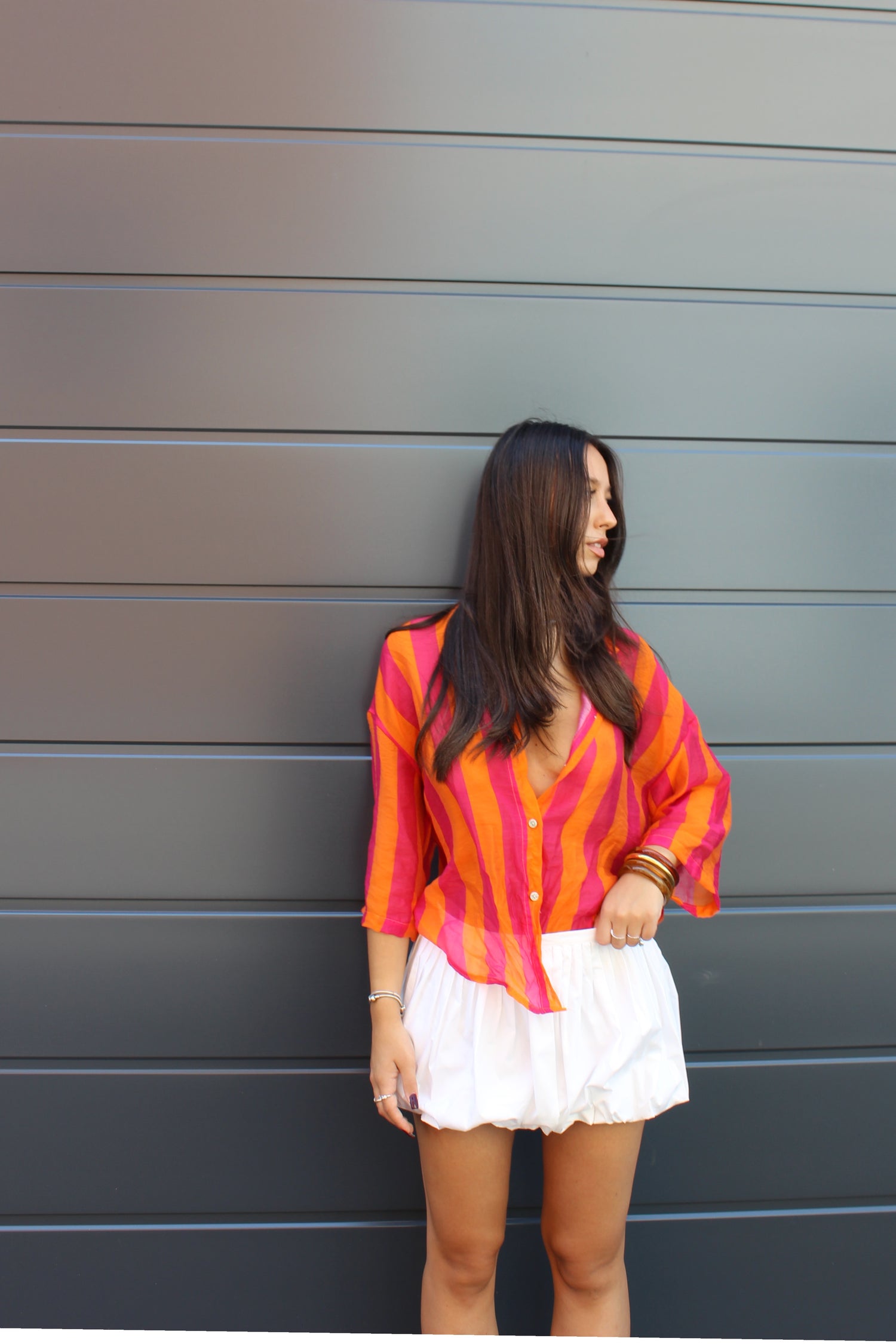 Camicia lines fucsia