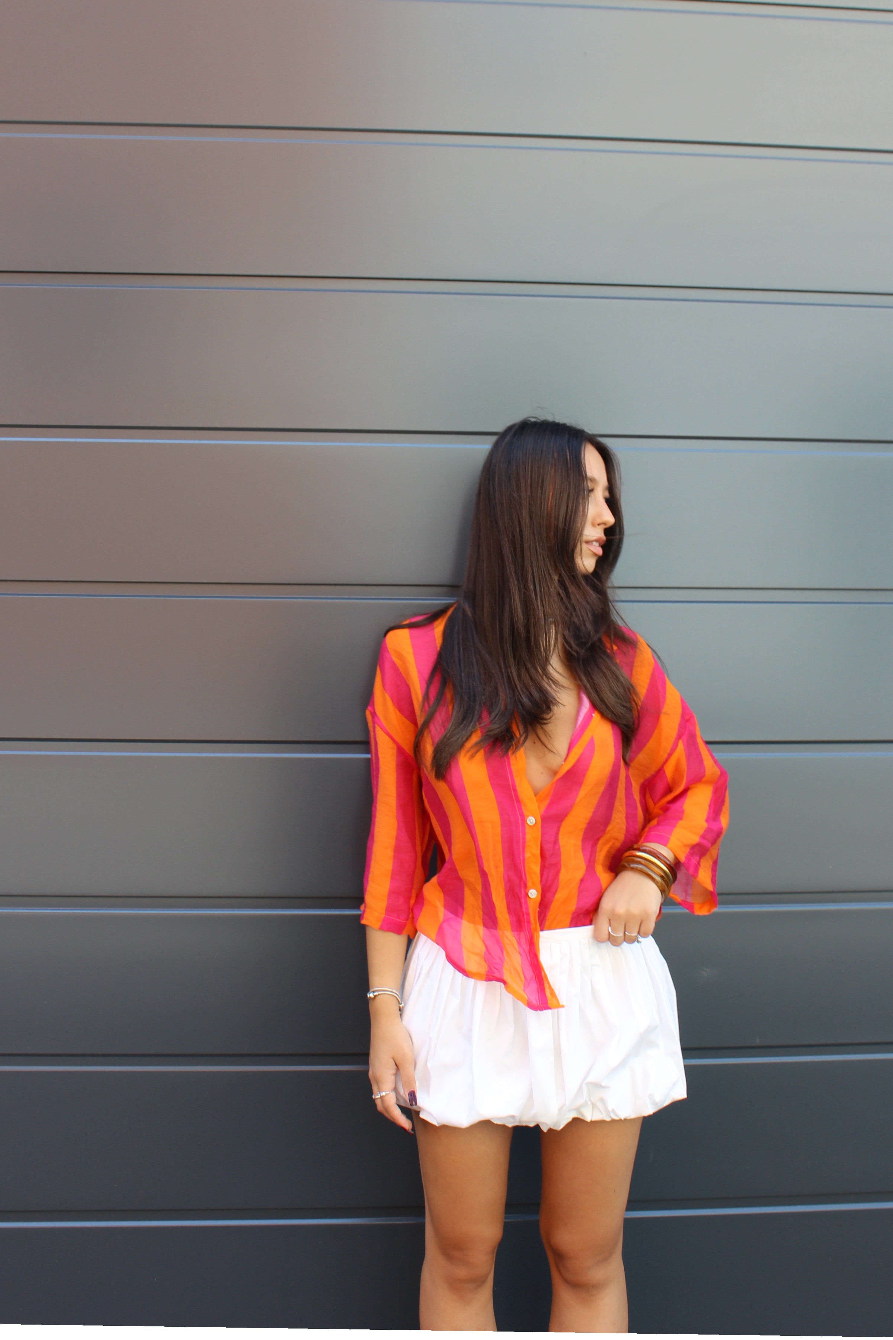 Camicia lines fucsia
