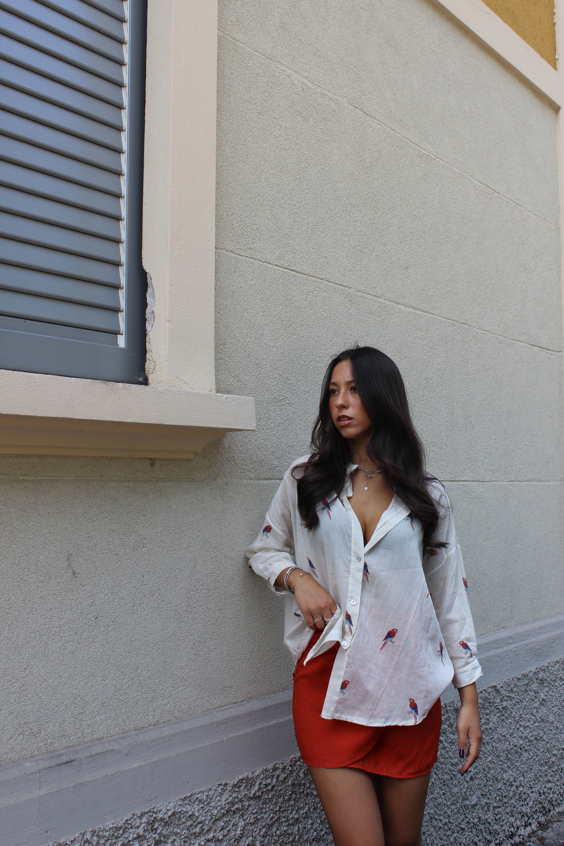 Camicia 100% cotone parrot