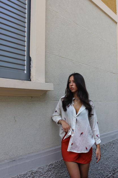 Camicia 100% cotone parrot