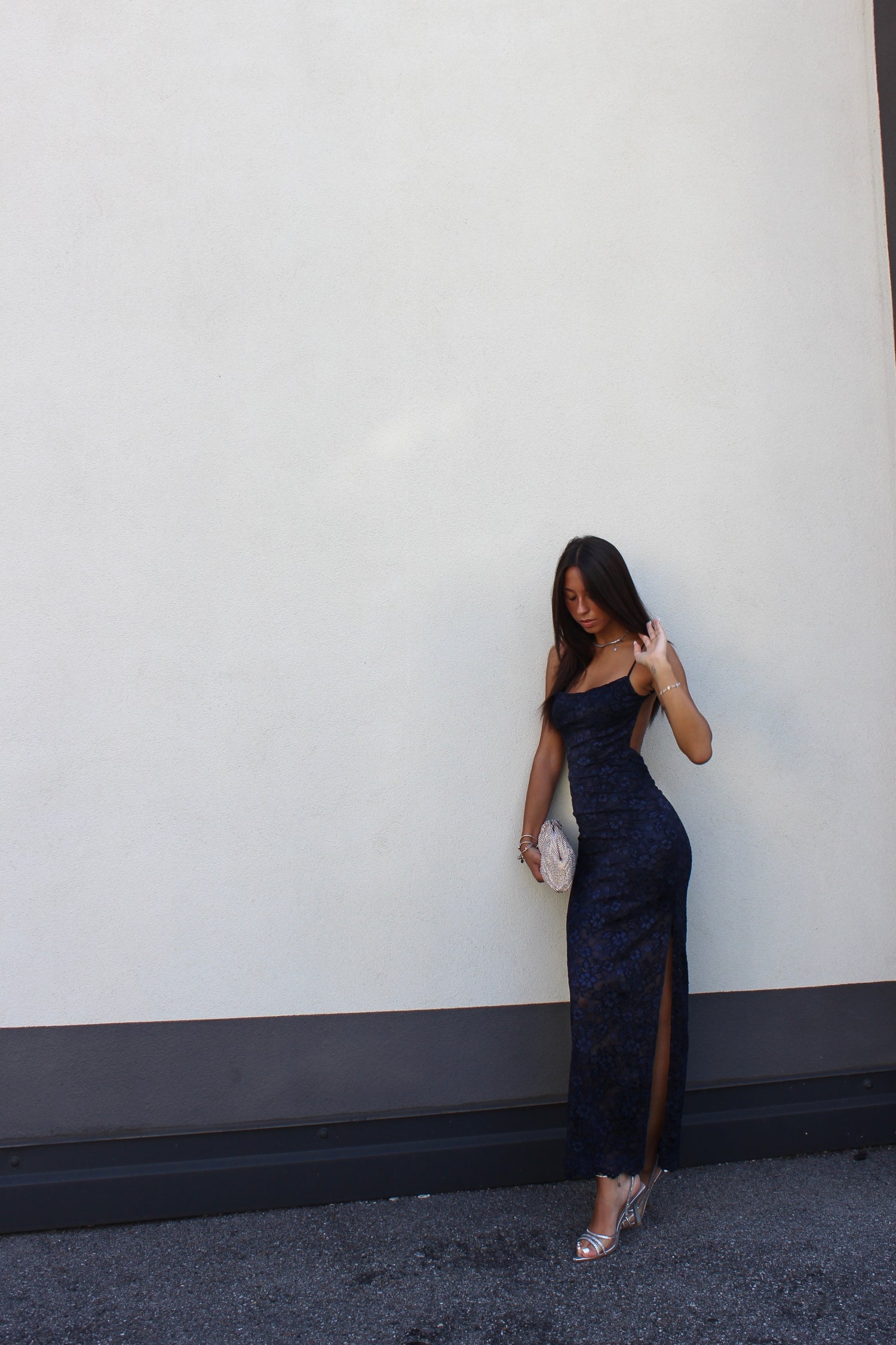 Abito lace blu