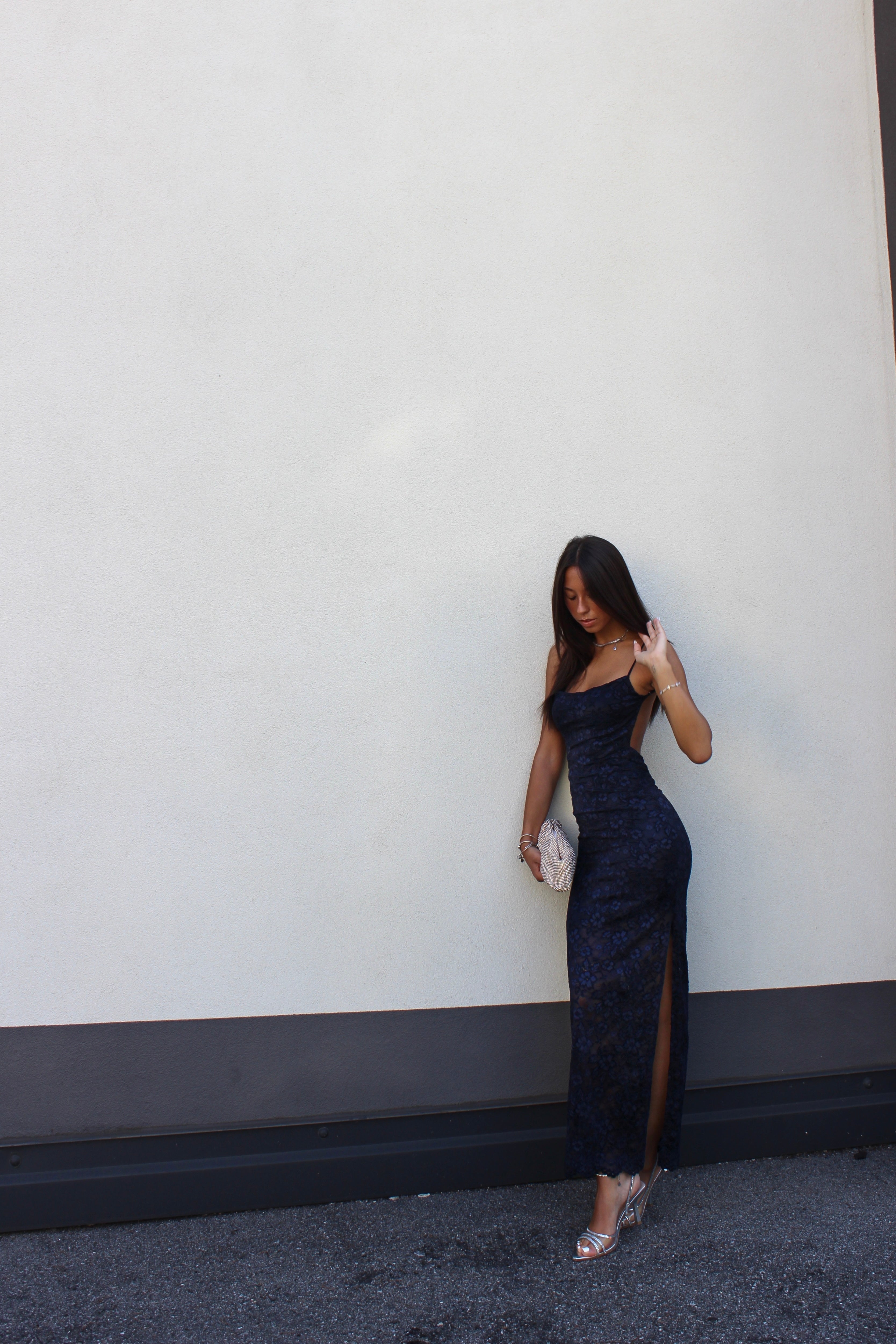 Abito lace blu