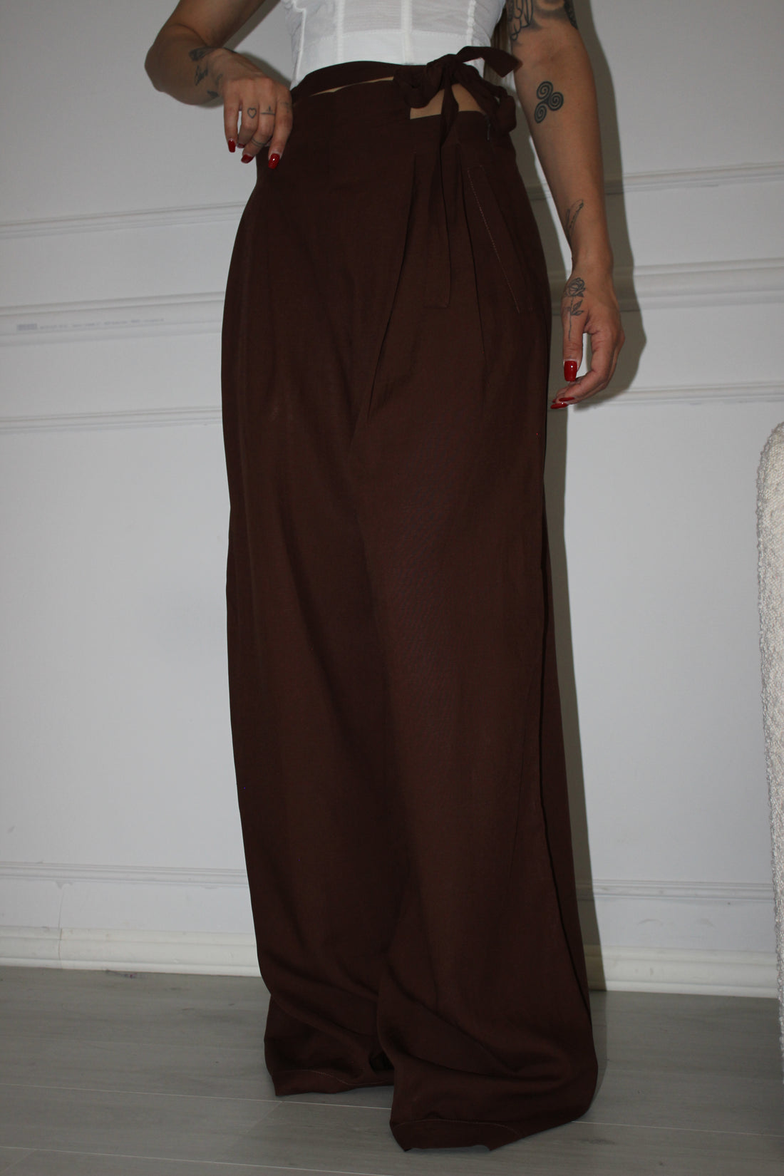 Pantalone Cut Out Chocolate