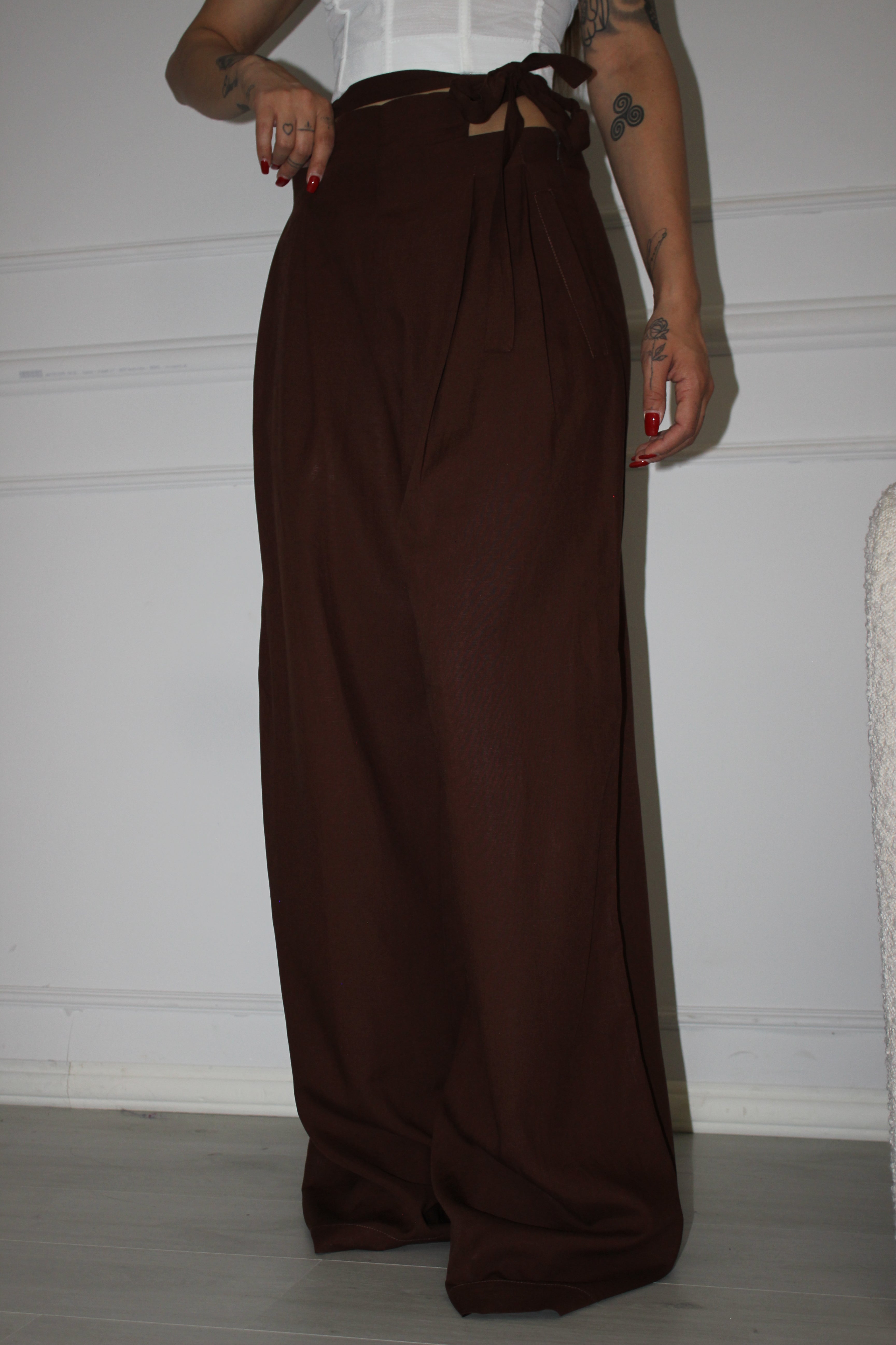 Pantalone Cut Out Chocolate
