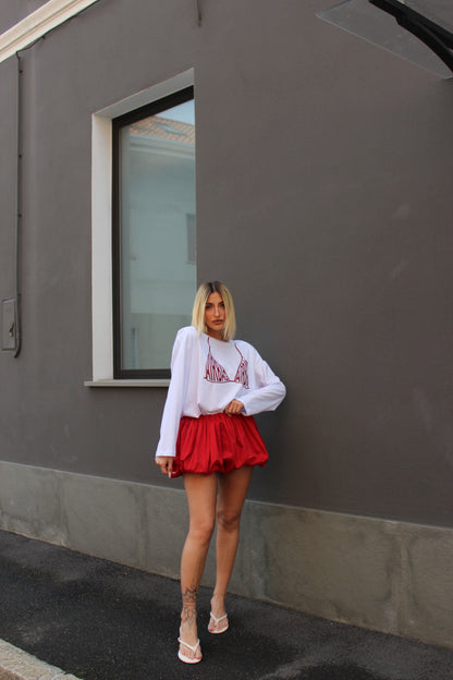 Minigonna ballon Rosso