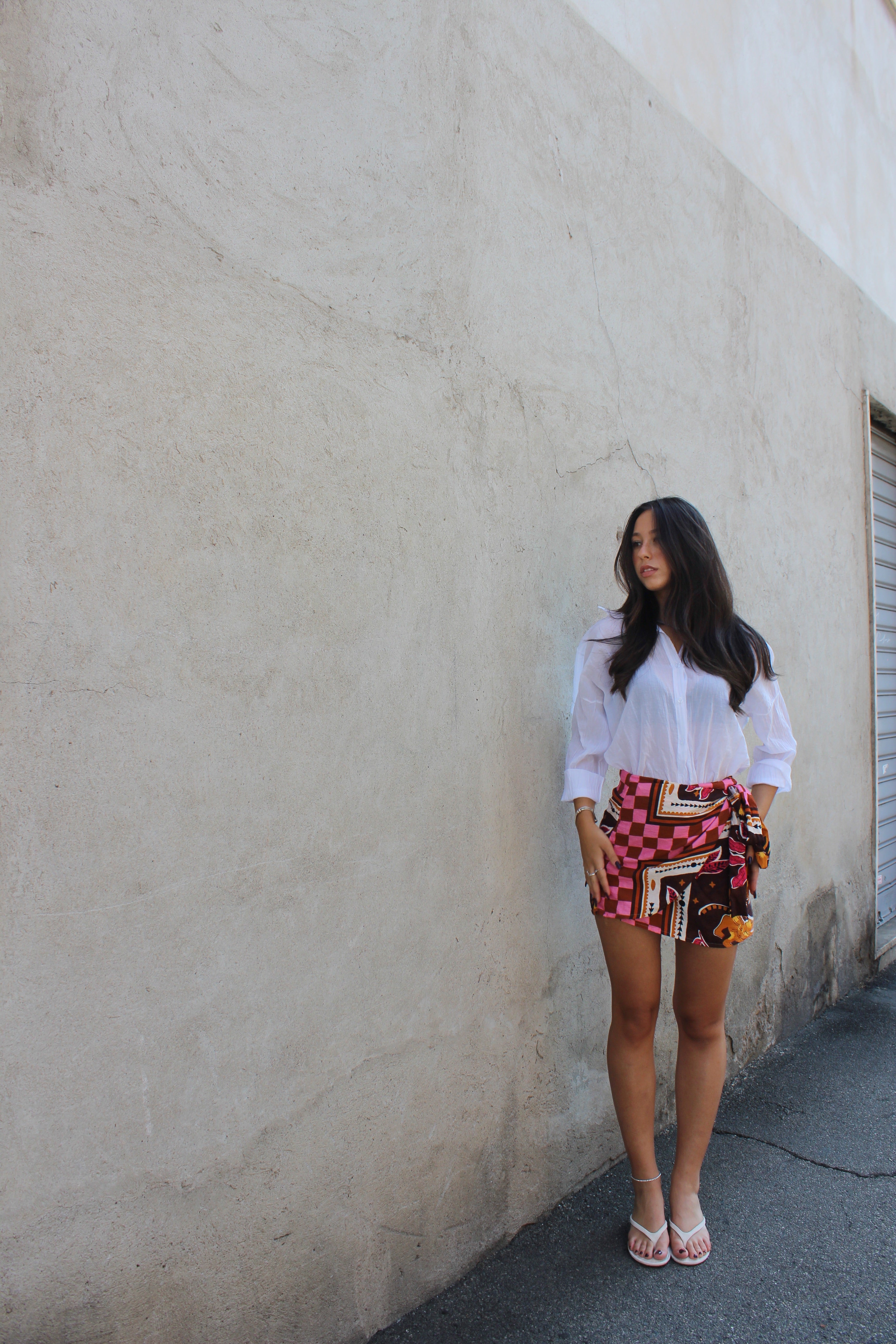 Gonna Pareo damier rosa