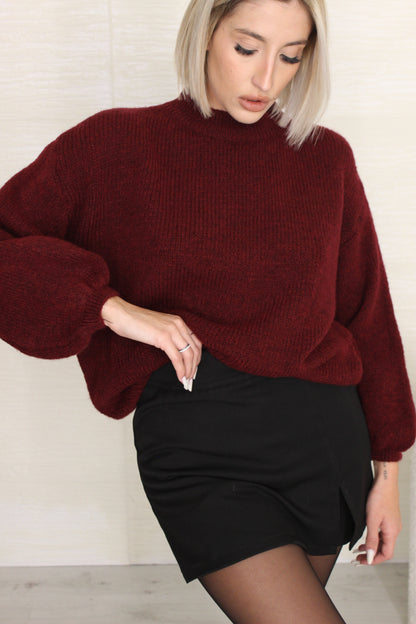 Pull basic Bordeaux