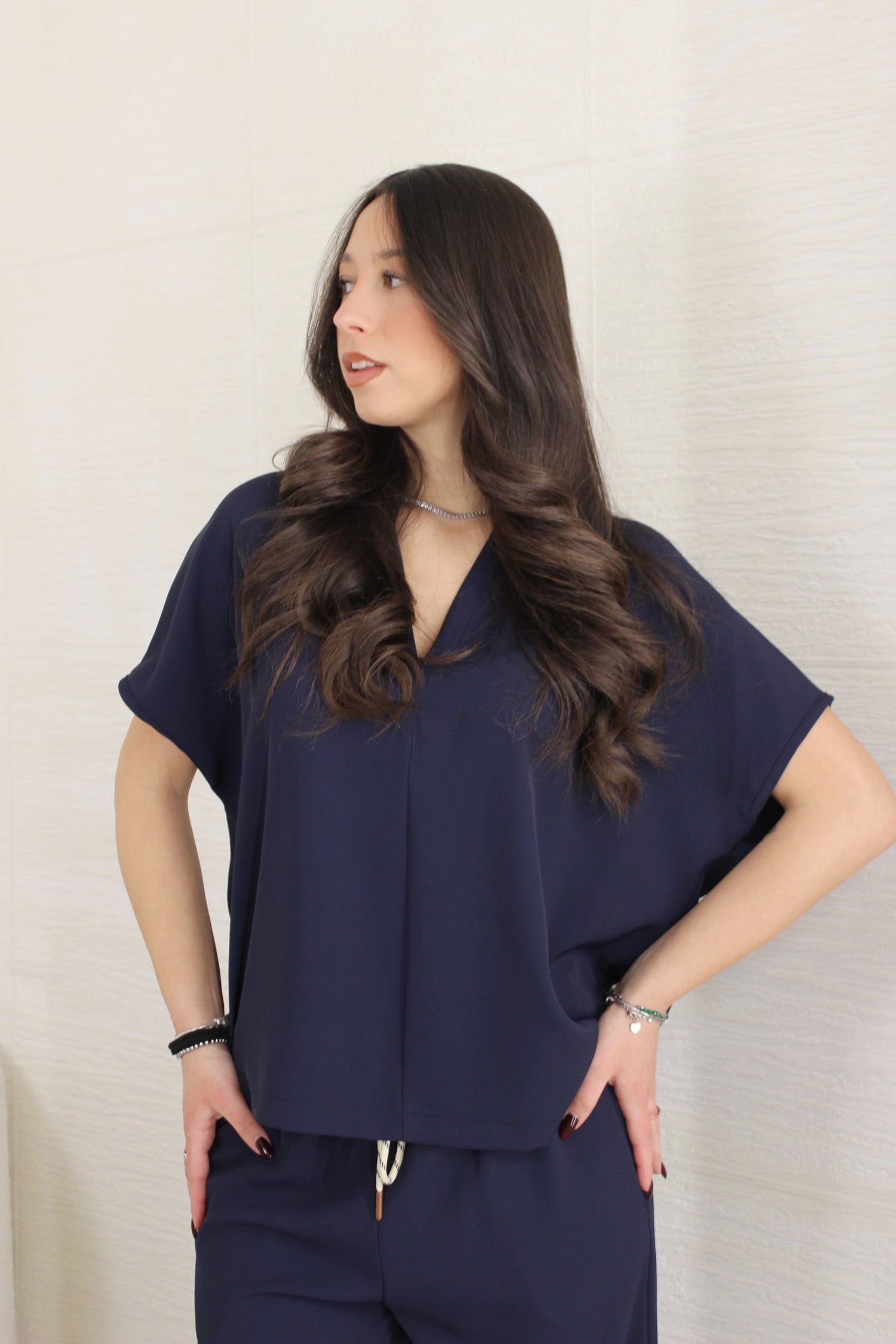 Coordinato con Blusa Blu