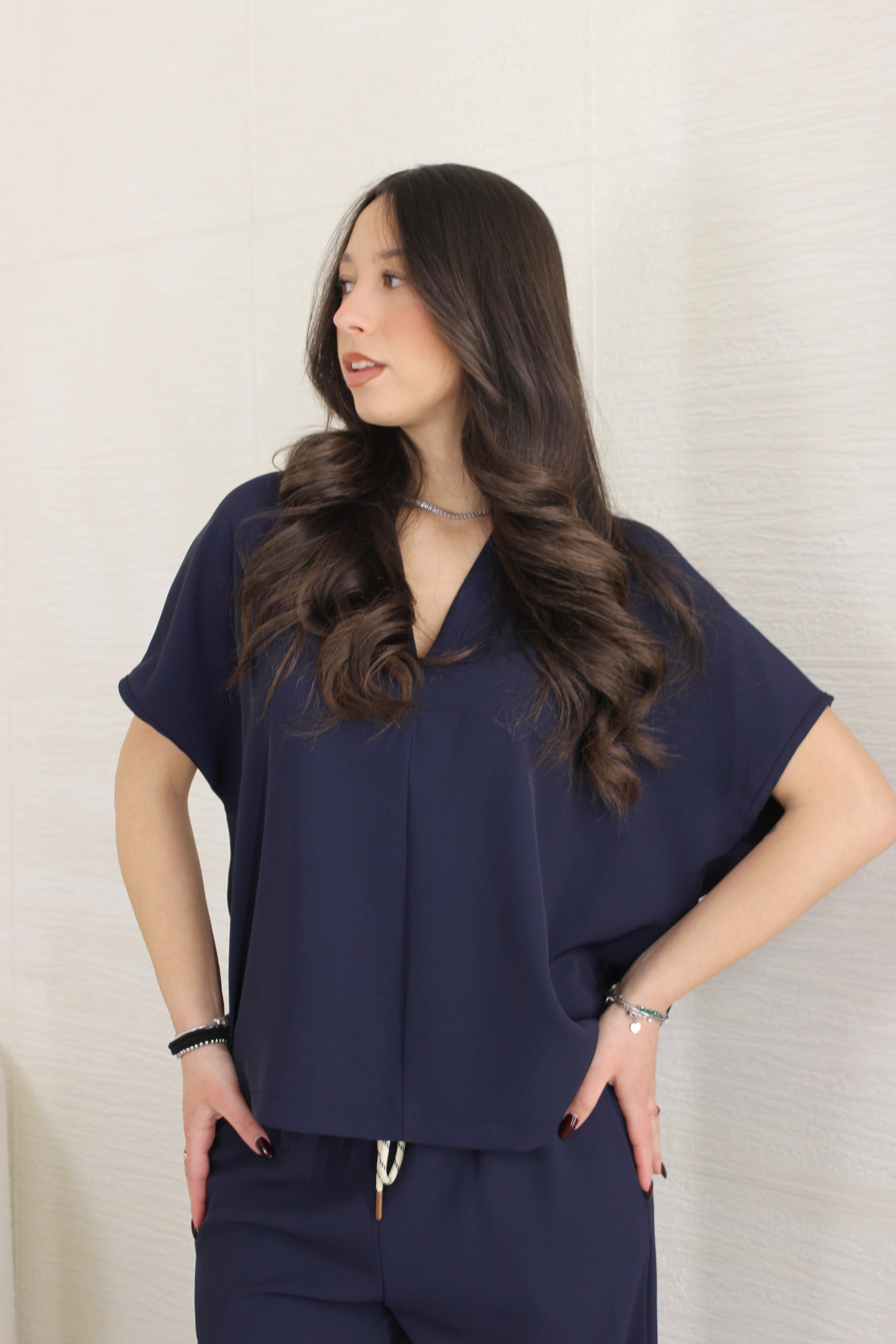 Coordinato con Blusa Blu